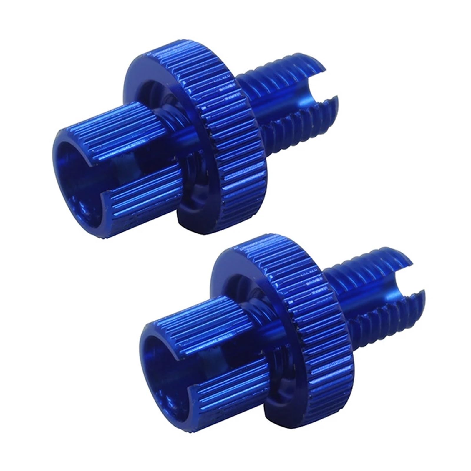 Bremssattel Kolben 2PCS Aluminium Universal Motorrad Bremse Kupplung Gaszug Teller M10 Schraube Bremssattelpresse(Blue) von DGOINGPI