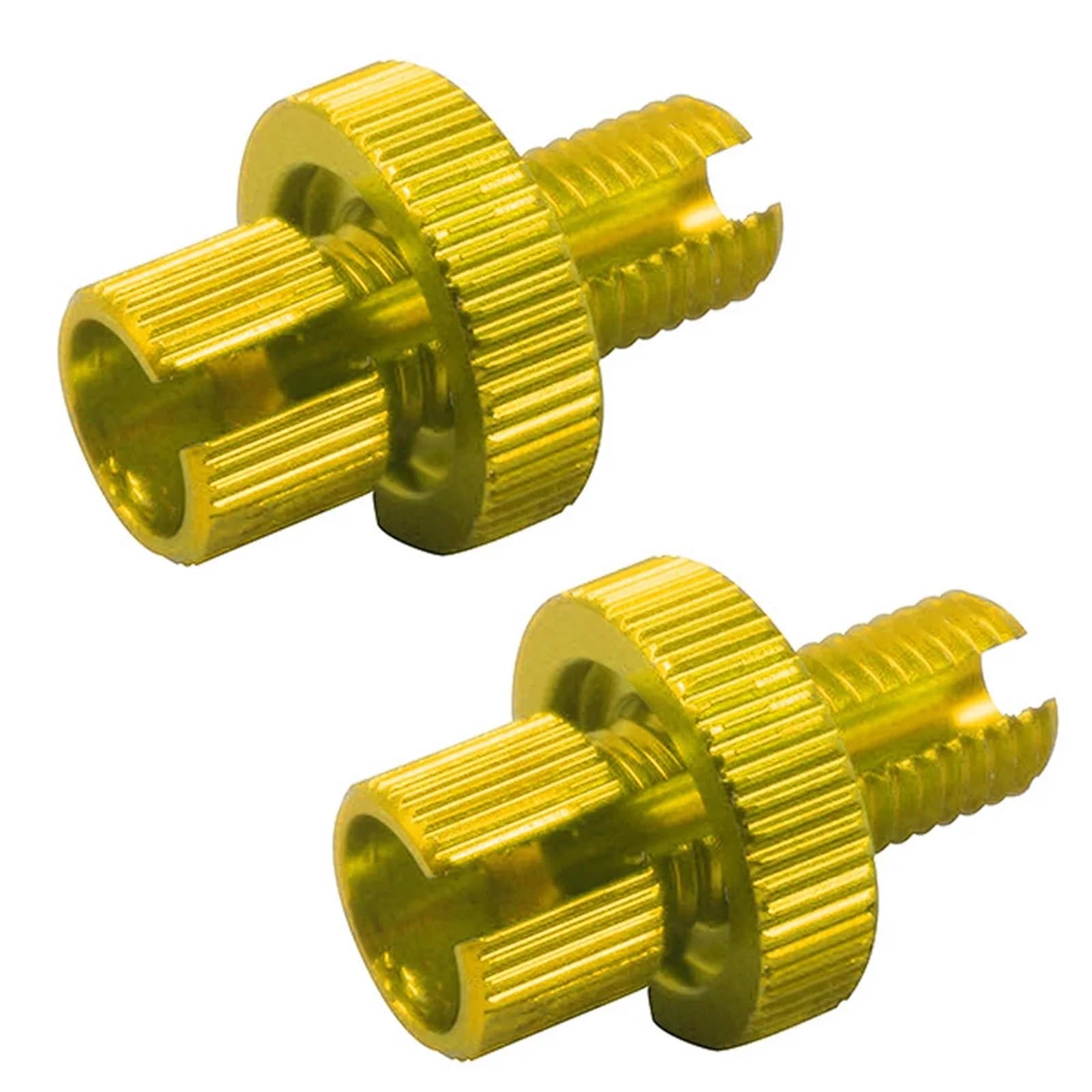 Bremssattel Kolben 2PCS Aluminium Universal Motorrad Bremse Kupplung Gaszug Teller M10 Schraube Bremssattelpresse(Gold) von DGOINGPI