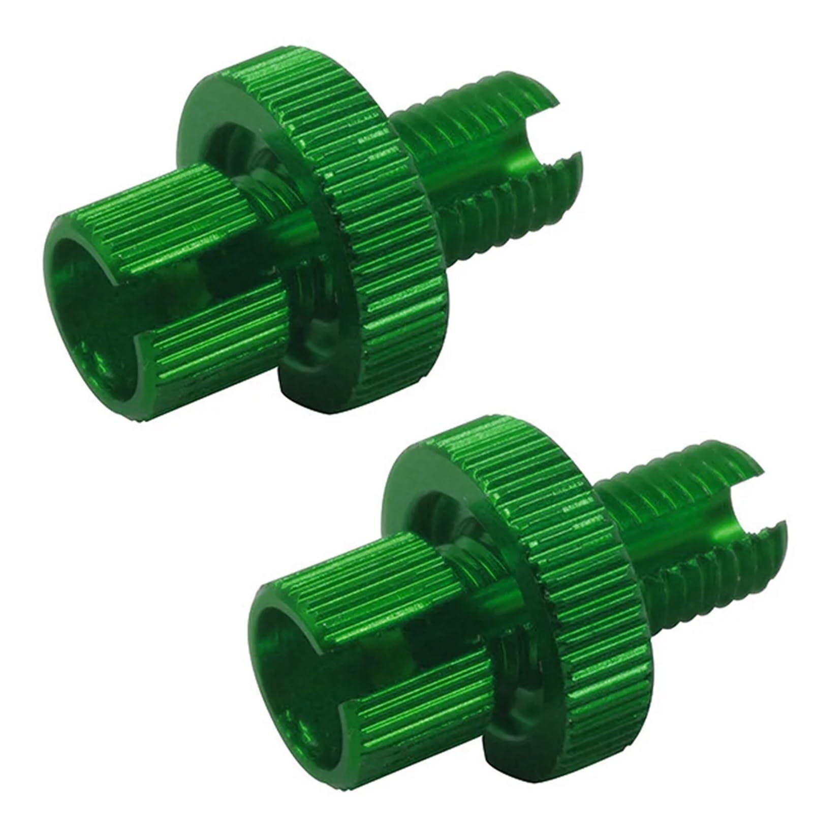 Bremssattel Kolben 2PCS Aluminium Universal Motorrad Bremse Kupplung Gaszug Teller M10 Schraube Bremssattelpresse(Green) von DGOINGPI