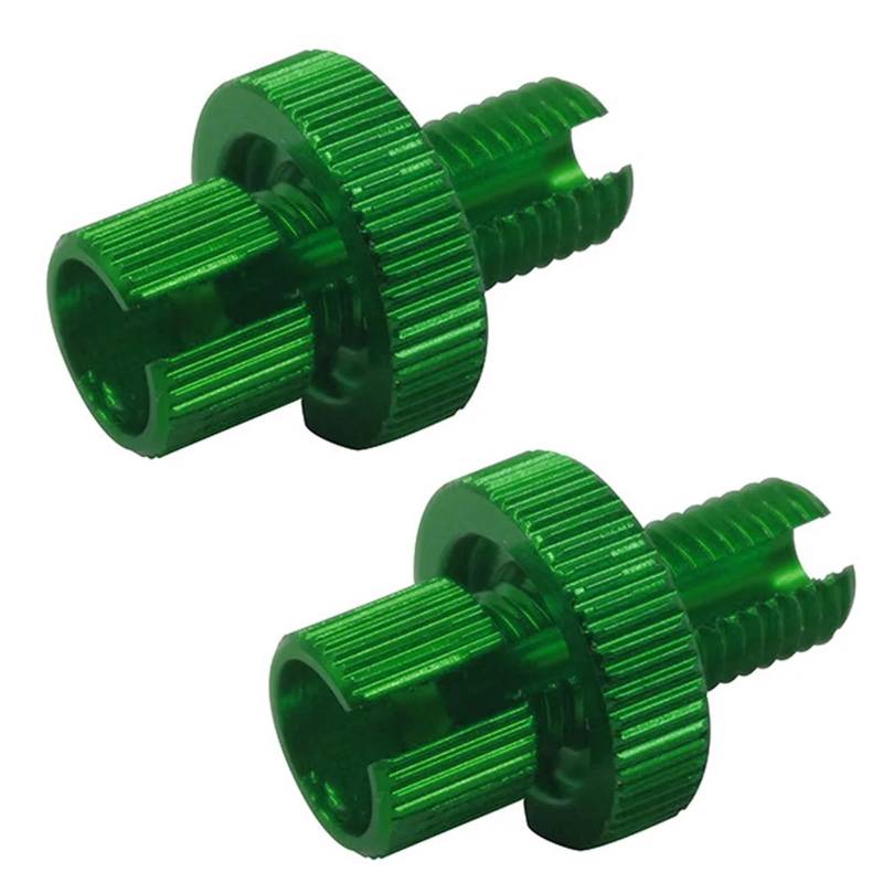 Bremssattel Kolben 2PCS Aluminium Universal Motorrad Bremse Kupplung Gaszug Teller M10 Schraube Bremssattelpresse(Green) von DGOINGPI