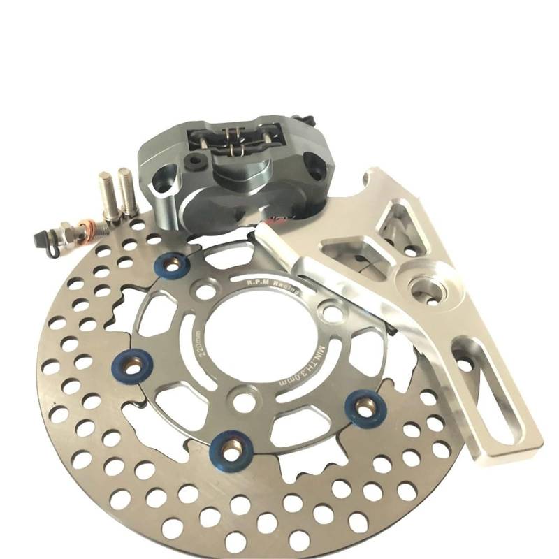 Bremssattel Kolben Motorrad 82mm RPM Radial Bremssattel Mit Hinten Halterung Adapter Für 220mm Disc Bremssattelpresse(J) von DGOINGPI