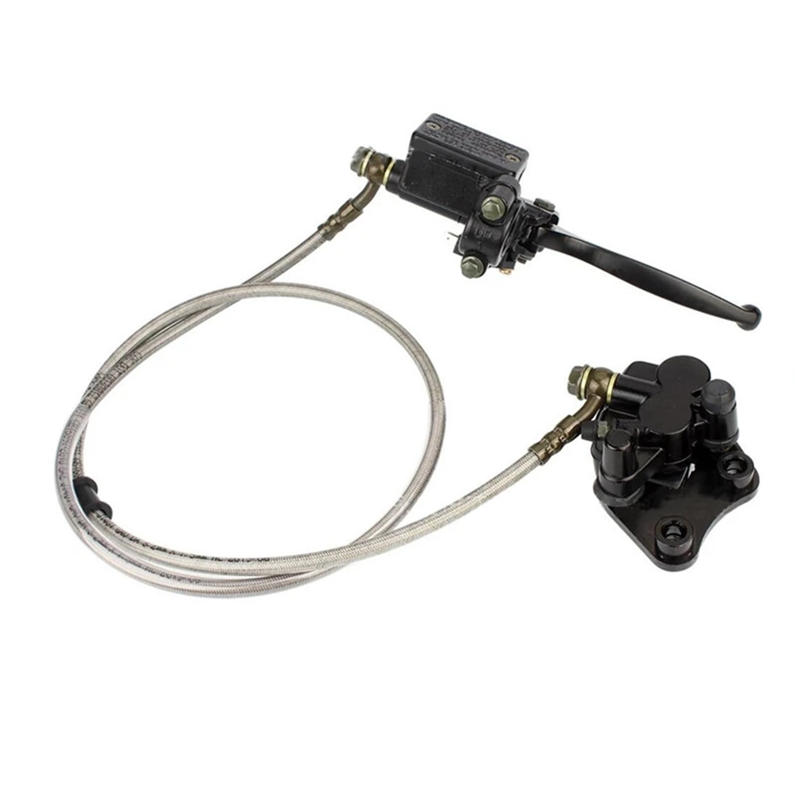 Bremssattel Kolben Motorrad-Scheibenbremsen-Kit vorne passend für 110 cc, 125 cc, 140 cc, Pit Dirt Bike Bremssattelpresse Bremssattel Kolben Motorrad-Scheibenbremsen-Kit vorne passend für 110 cc, 125 cc, 140 cc, Pit Dirt Bike Bremssattelpresse von DGOINGPI
