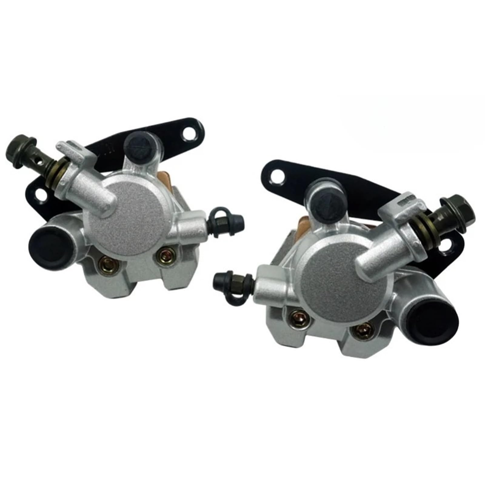 Bremssattel Kolben Motorrad Vorne Bremssattel Set Fit Für Yamaha Grizzly 660 2002-2008 YFM660 KODIAK 400 1999-2006 450 2003-2006 mit Pads Bremssattelpresse(Black 1 pair) von DGOINGPI