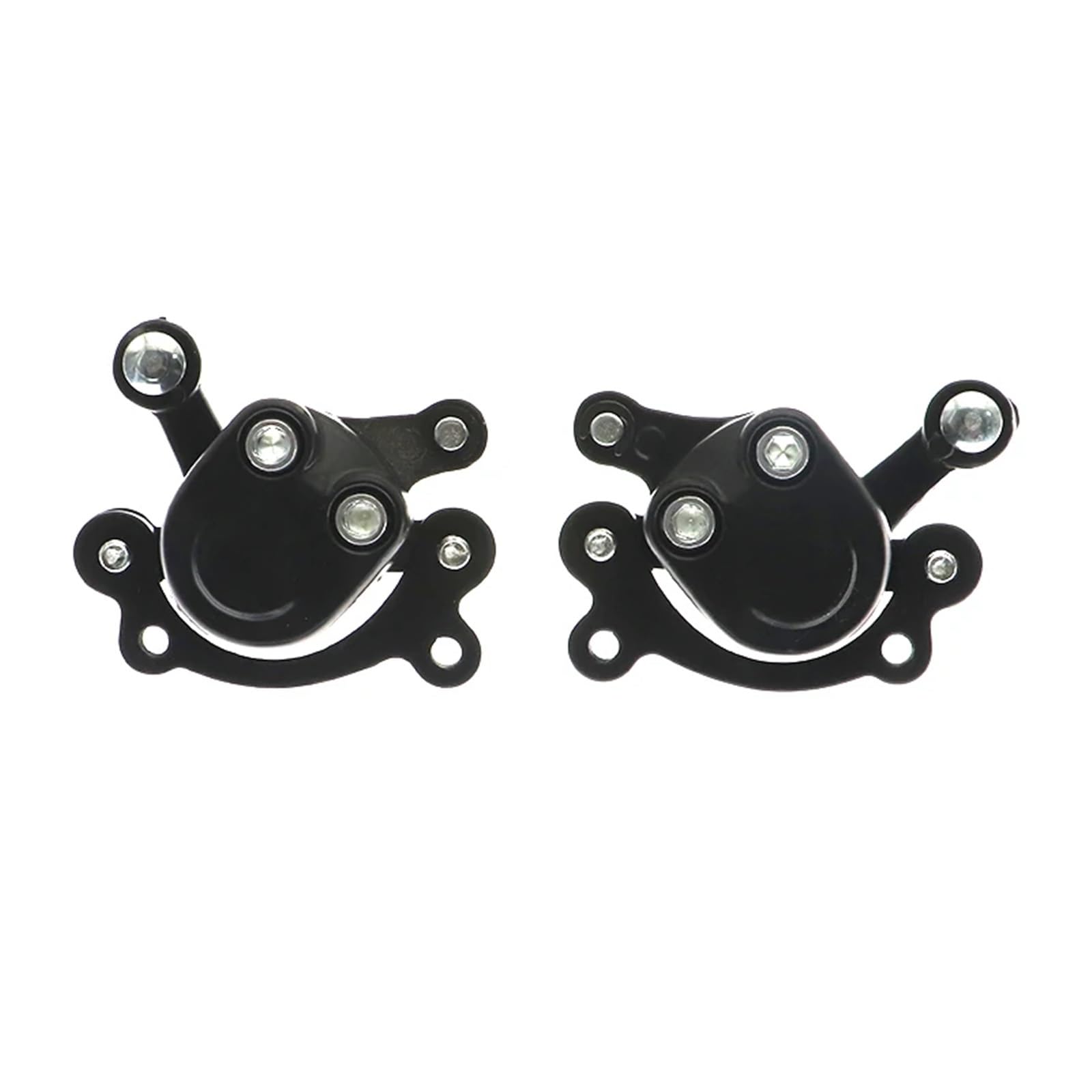 Bremssattel Kolben Vorne Hinten Disc Bremse Schwarz Rot Bremssattel Fit Für 2 Takt 49cc Dirt Mini Pocket Bike Scooter Links Rechts Bremssattelpresse(Black Set) von DGOINGPI