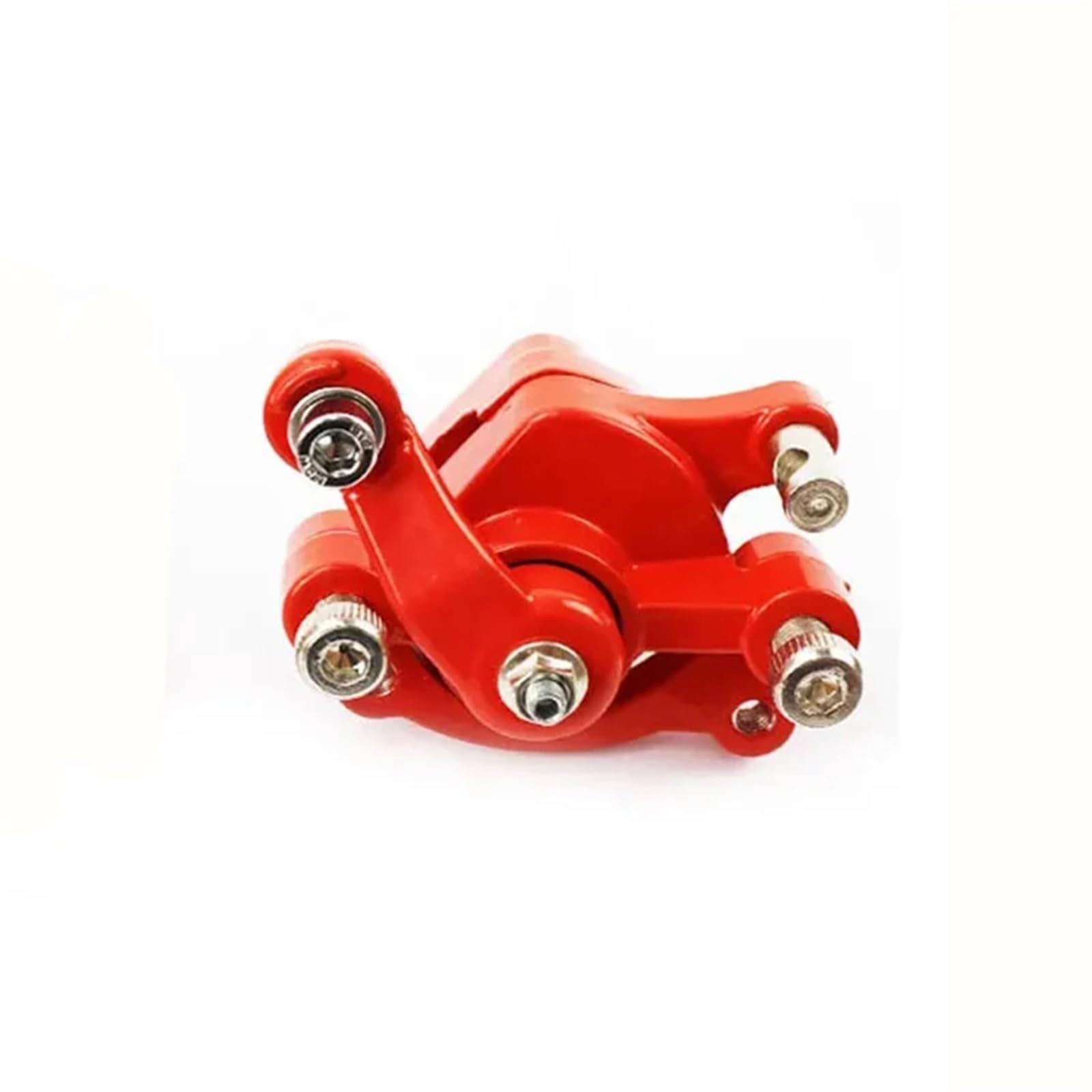Bremssattel Kolben Vorne Hinten Disc Bremse Schwarz Rot Bremssattel Fit Für 2 Takt 49cc Dirt Mini Pocket Bike Scooter Links Rechts Bremssattelpresse(Red Left) von DGOINGPI