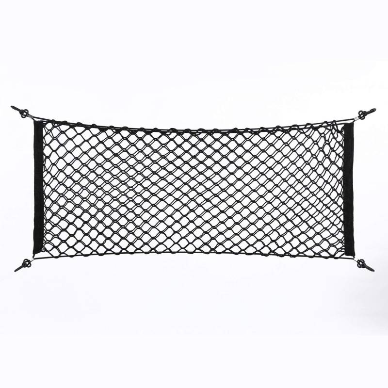 DGTRHTED Car Organizer Bag - 100x40cm Universelles Gepäcknetz für Auto, Transporter, LKW und SUV - Schwarz, Nylon + Kunststoff von DGTRHTED