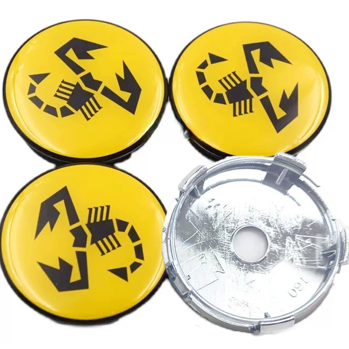 Satz 4 x 60mm Universal Gelbes Skorpionmuster Alufelgen Nabenkappen Felgen Kappen Felgendeckel Radkappen Radnabendeckel Nabendeckel Felgenkappen Satz 4 x 60mm Universal Gelbes Skorpionmuster Alufelgen Nabenkappen Felgen Kappen Felgendeckel Radkappen Radnabendeckel Nabendeckel Felgenkappen von DGTSYAL