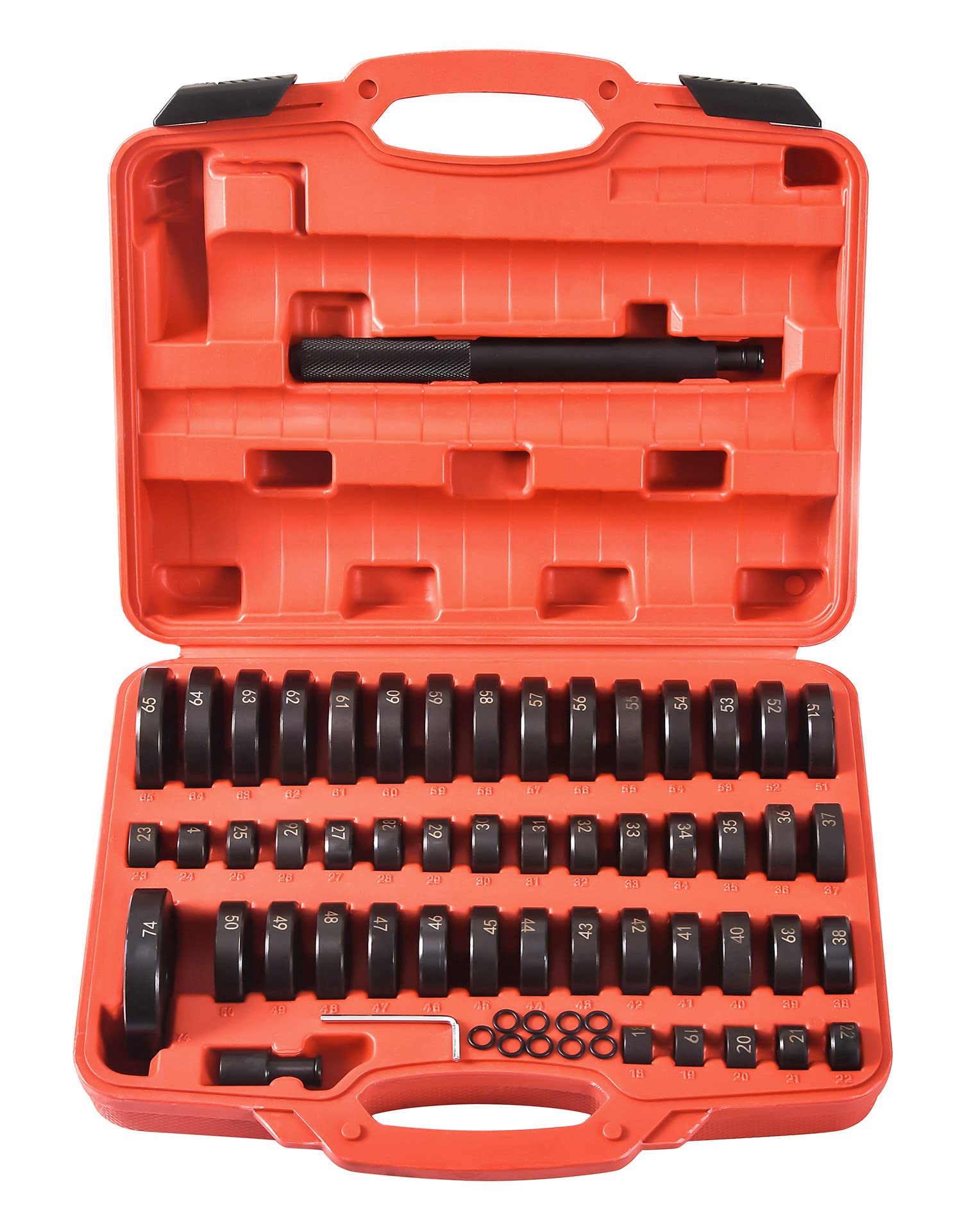 DHA 52-TLG Radlager Druckstück Treibsatz Lagerschalen Eintreiber für Lager Buchsen Simmerring Lagerpresse Werkzeug, KFZ Lager Einpressen und Auspressen Radlager Presse Werkzeug Satz 70-150mm DHA 52-TLG Radlager Druckstück Treibsatz Lagerschalen Eintreiber für Lager Buchsen Simmerring Lagerpresse Werkzeug, KFZ Lager Einpressen und Auspressen Radlager Presse Werkzeug Satz 70-150mm von DHA