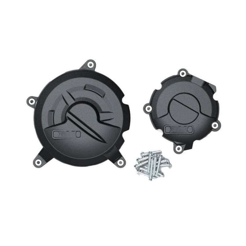 DHAEY Motorrad Lichtmaschine Kupplung Schutz Abdeckung Motor Abdeckung Zubehör Für GSX1300R Für Hayabusa 2021 2022-2024(1 Set-BK) von DHAEY