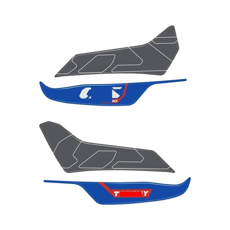 DHAEY Tankschutzaufkleber Guard Spoiler Aufkleber Motorrad Zubehör Aufkleber Handschutz Schutz Kit Für R1300GS Für R 1300 GS 2024(Blue) von DHAEY