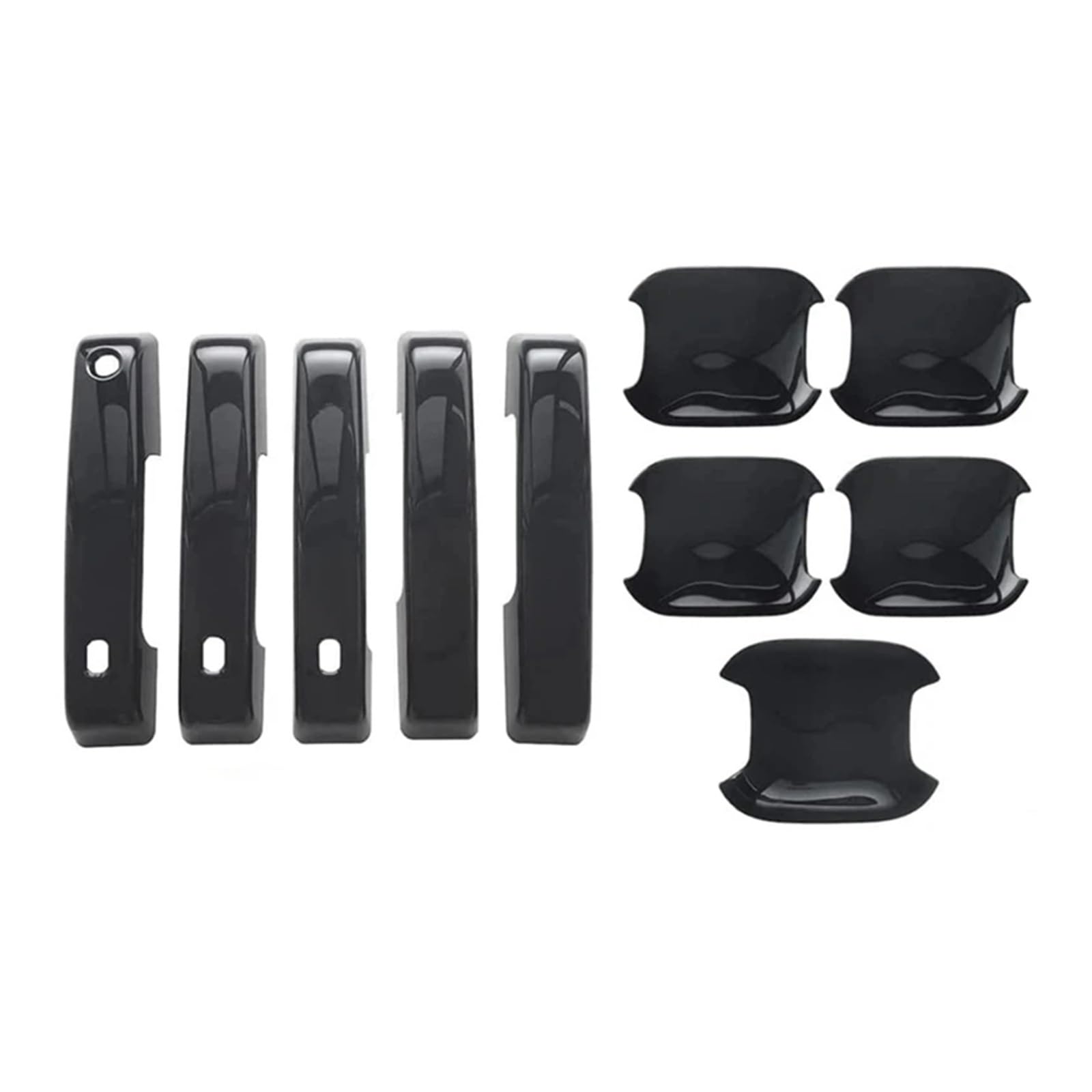 Außentürgriff Auto Außentür Griff Schüssel Abdeckung Kit Zubehör Für Ford Für Bronco 2021 2022 2023 Auto Außen Türgriff(Black Carbon) von DHDYJSA