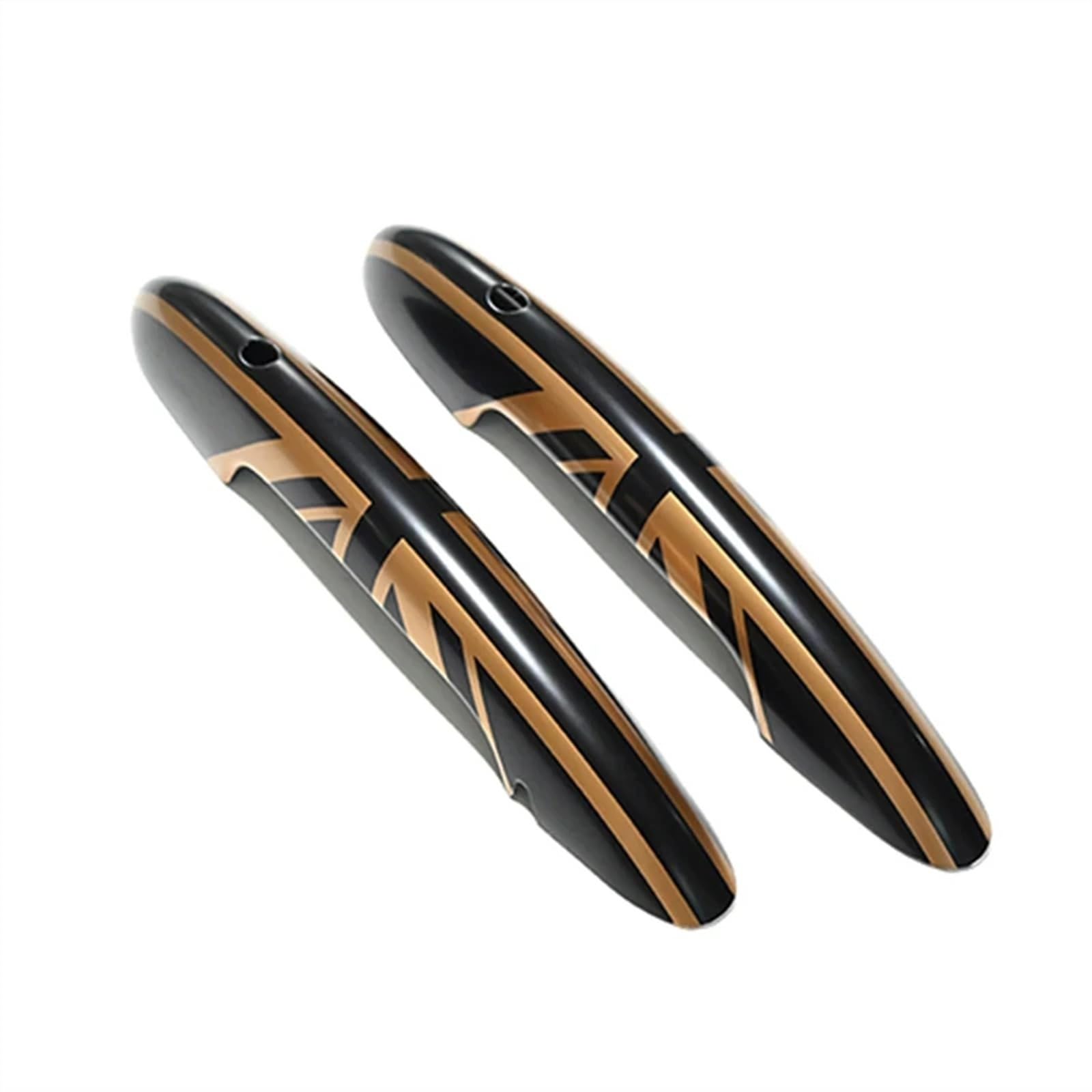 Außentürgriff Auto Außentürgriff Abdeckung Aufkleber Trim Zubehör Für MINI Für Cooper Für JCW Für F56 Für F57 Auto Außen Türgriff(Gold Jack) von DHDYJSA