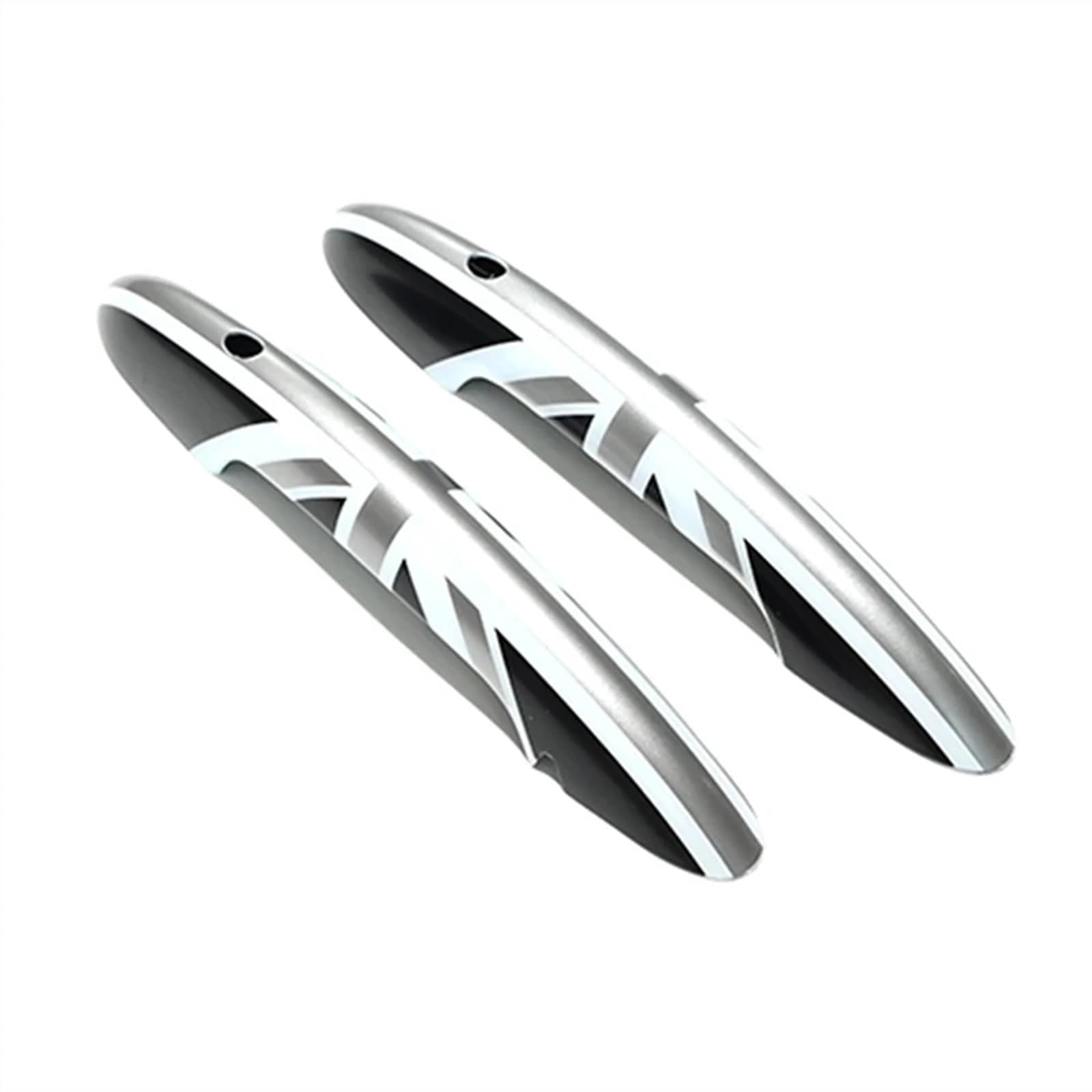 Außentürgriff Auto Außentürgriff Abdeckung Aufkleber Trim Zubehör Für MINI Für Cooper Für JCW Für F56 Für F57 Auto Außen Türgriff(Grey Jack) von DHDYJSA
