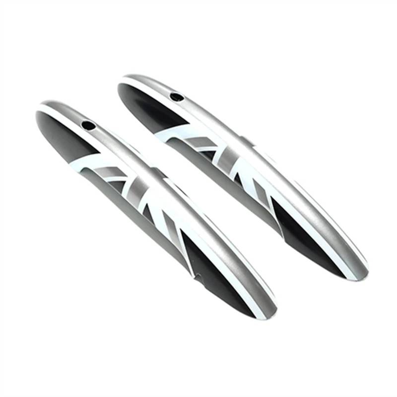 Außentürgriff Auto Außentürgriff Abdeckung Aufkleber Trim Zubehör Für MINI Für Cooper Für JCW Für F56 Für F57 Auto Außen Türgriff(Grey Jack) von DHDYJSA