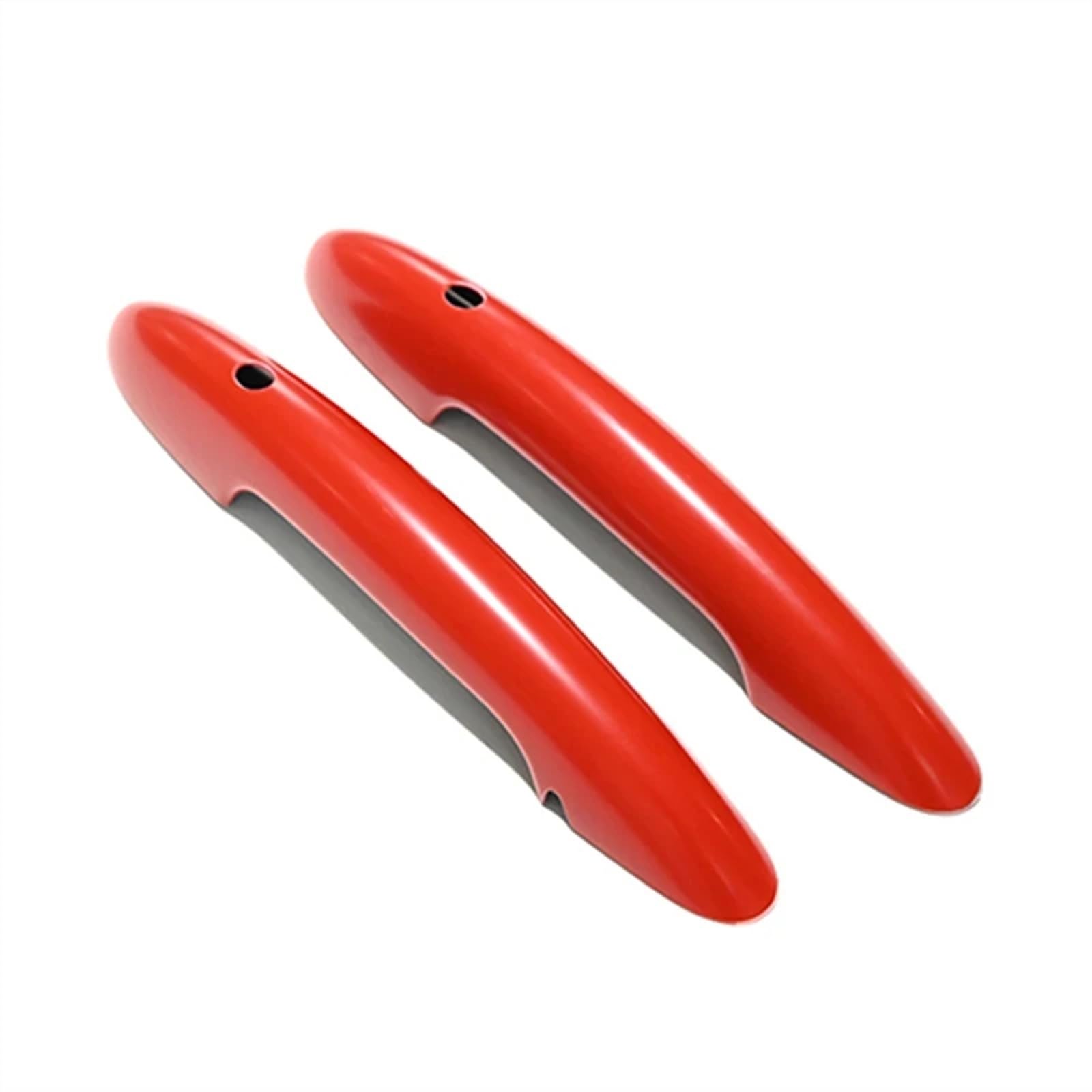 Außentürgriff Auto Außentürgriff Abdeckung Aufkleber Trim Zubehör Für MINI Für Cooper Für JCW Für F56 Für F57 Auto Außen Türgriff(Red) von DHDYJSA