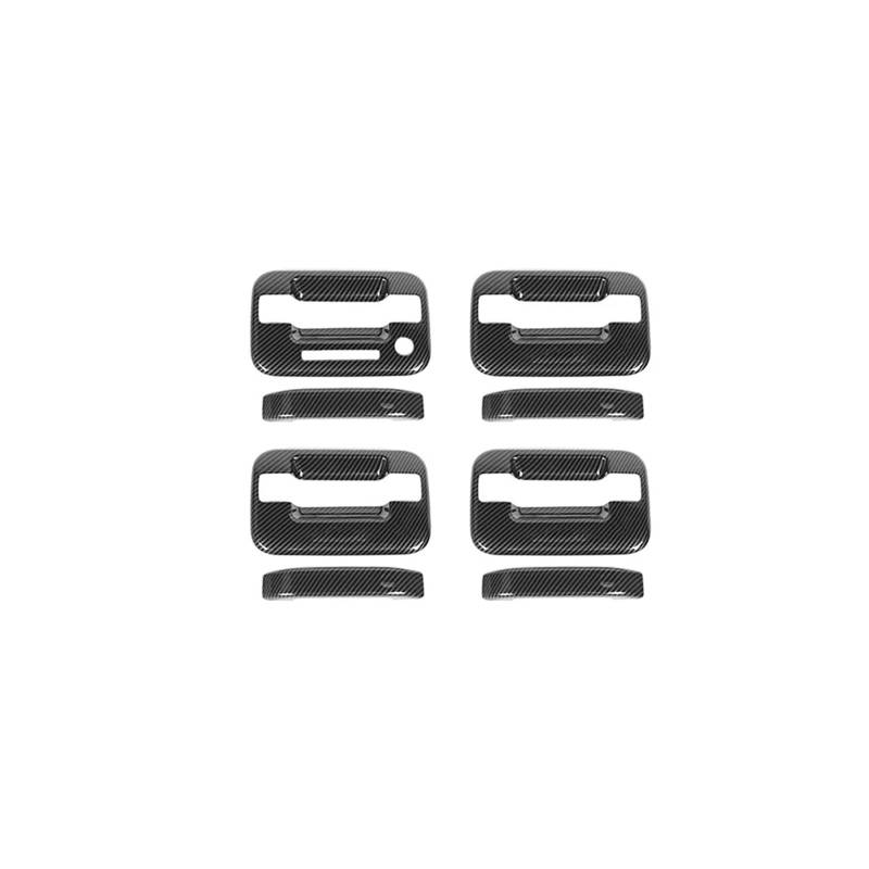 Außentürgriff Auto Türgriff Dekoration Schutzhülle Aufkleber Für Ford Für F150 2009 2010 2011 2012 2013 2014 Auto Außen Türgriff(Carbon Fiber Black) von DHDYJSA