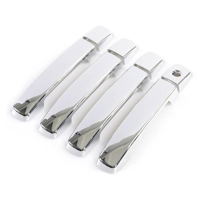 Außentürgriff Autotürgriffabdeckung Zierleisten Chrom Türgriffabdeckung Styling Für Nissan Für Qashqai Für J10 2007 2008 2009 2010 2011 2012 2013 Auto Außen Türgriff(Style2 Silver) von DHDYJSA