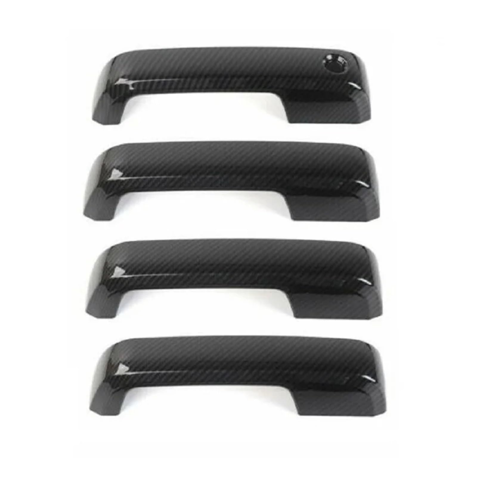 Außentürgriff Autotürgriffabdeckungen Faserschwarze Zieraufkleber Für Ford Für F150 Für F 150 2015 2016 2017 2018 2019 2020 Auto Außen Türgriff(Carbon Fiber Black) von DHDYJSA