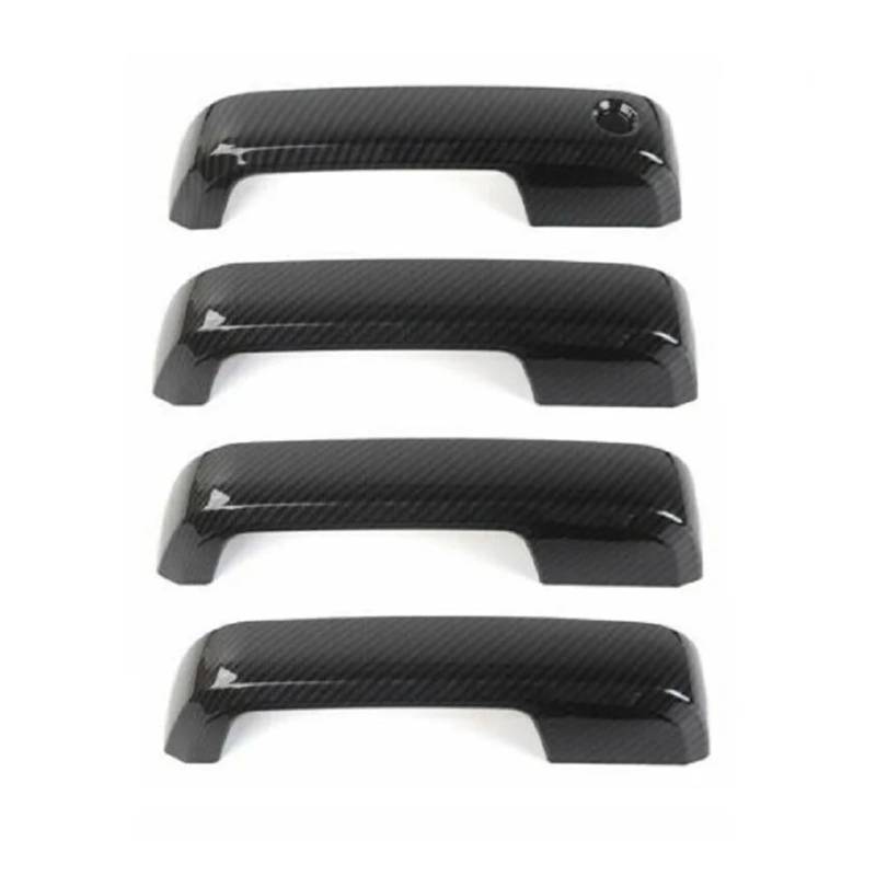 Außentürgriff Autotürgriffabdeckungen Faserschwarze Zieraufkleber Für Ford Für F150 Für F 150 2015 2016 2017 2018 2019 2020 Auto Außen Türgriff(Carbon Fiber Black) von DHDYJSA