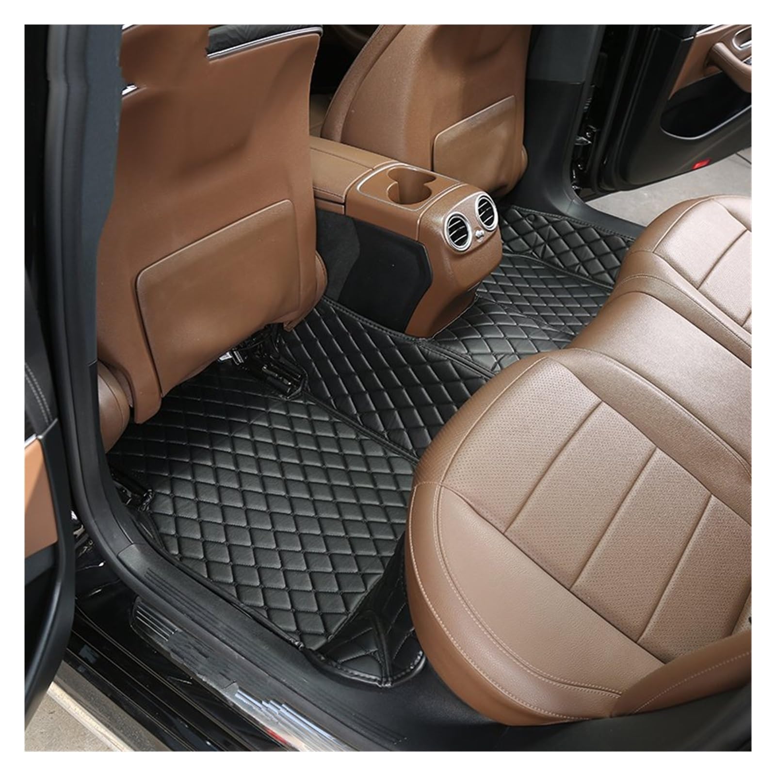 Automatten 1 PCS Custom Leder Auto Fußmatten Für Chevrolet Für Onix 2019 2020 2021 2022 Auto Innen Zubehör Teppiche Teppiche Fuß Pads Fussmatten Auto(13 Rear Mat) von DHDYJSA