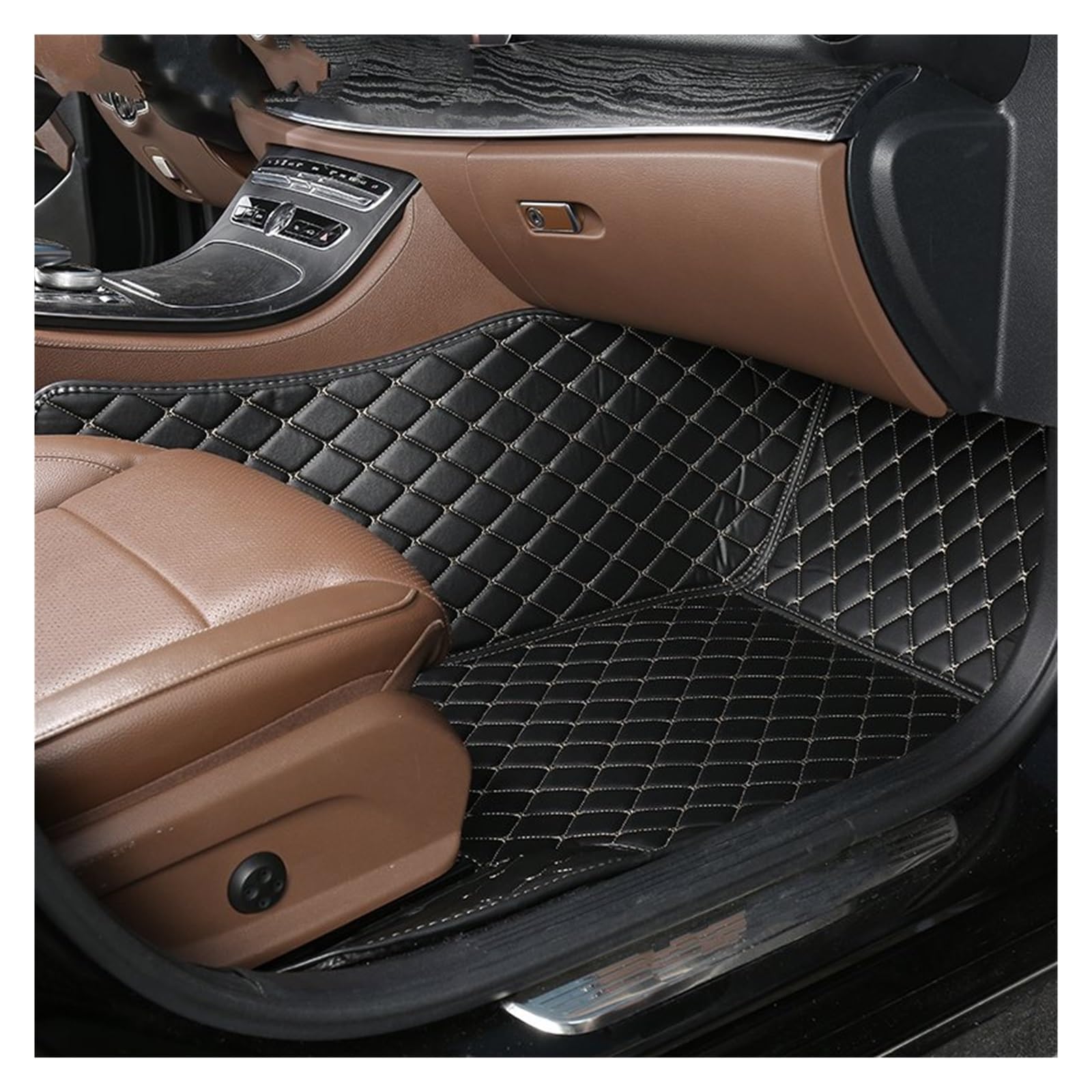 Automatten 1 PCS Custom Leder Auto Fußmatten Für Chevrolet Für Onix 2019 2020 2021 2022 Auto Innen Zubehör Teppiche Teppiche Fuß Pads Fussmatten Auto(21 Passenger Mat) von DHDYJSA