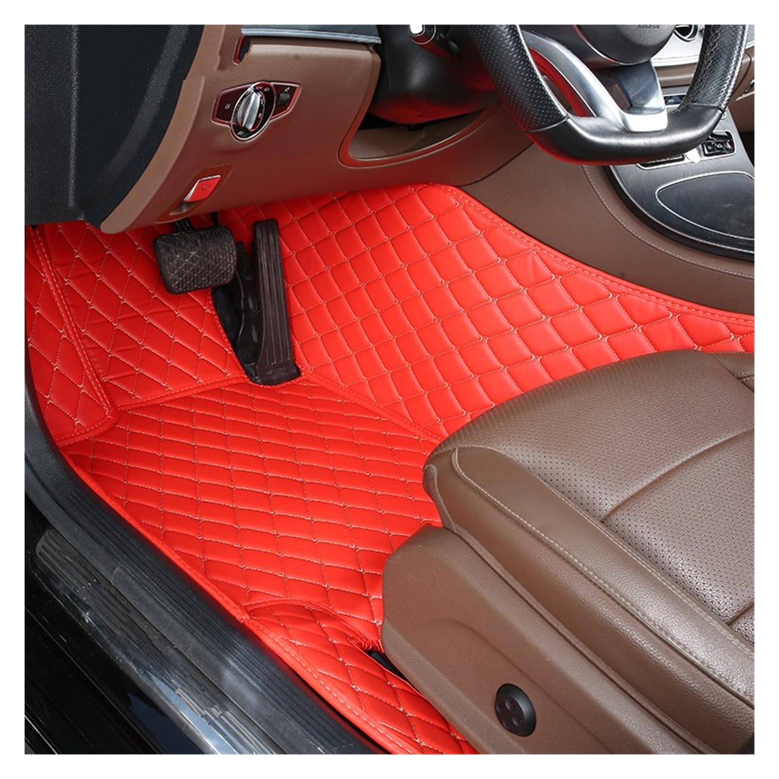 Automatten 1 PCS Custom Leder Auto Fußmatten Für Chevrolet Für Onix 2019 2020 2021 2022 Auto Innen Zubehör Teppiche Teppiche Fuß Pads Fussmatten Auto(25 Driver Mat) von DHDYJSA