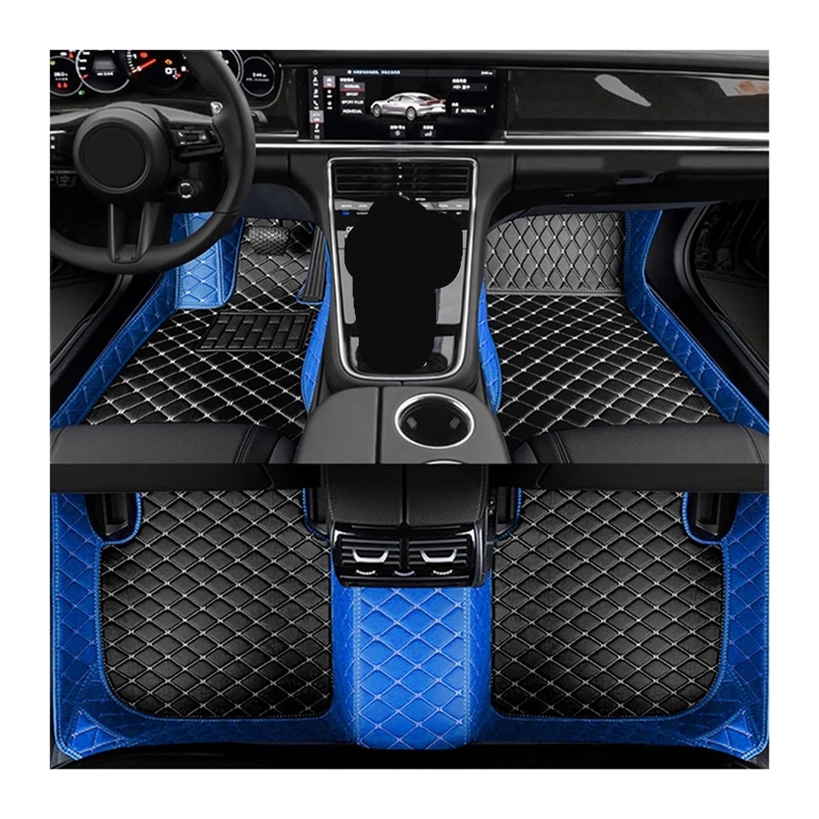Automatten Auto Boden Matte Innen Zubehör Leder Teppiche Teppiche Fuß Pads Für A3 Für 8P 2004-2010 Fussmatten Auto(Left hand drive,1set floormat13) von DHDYJSA