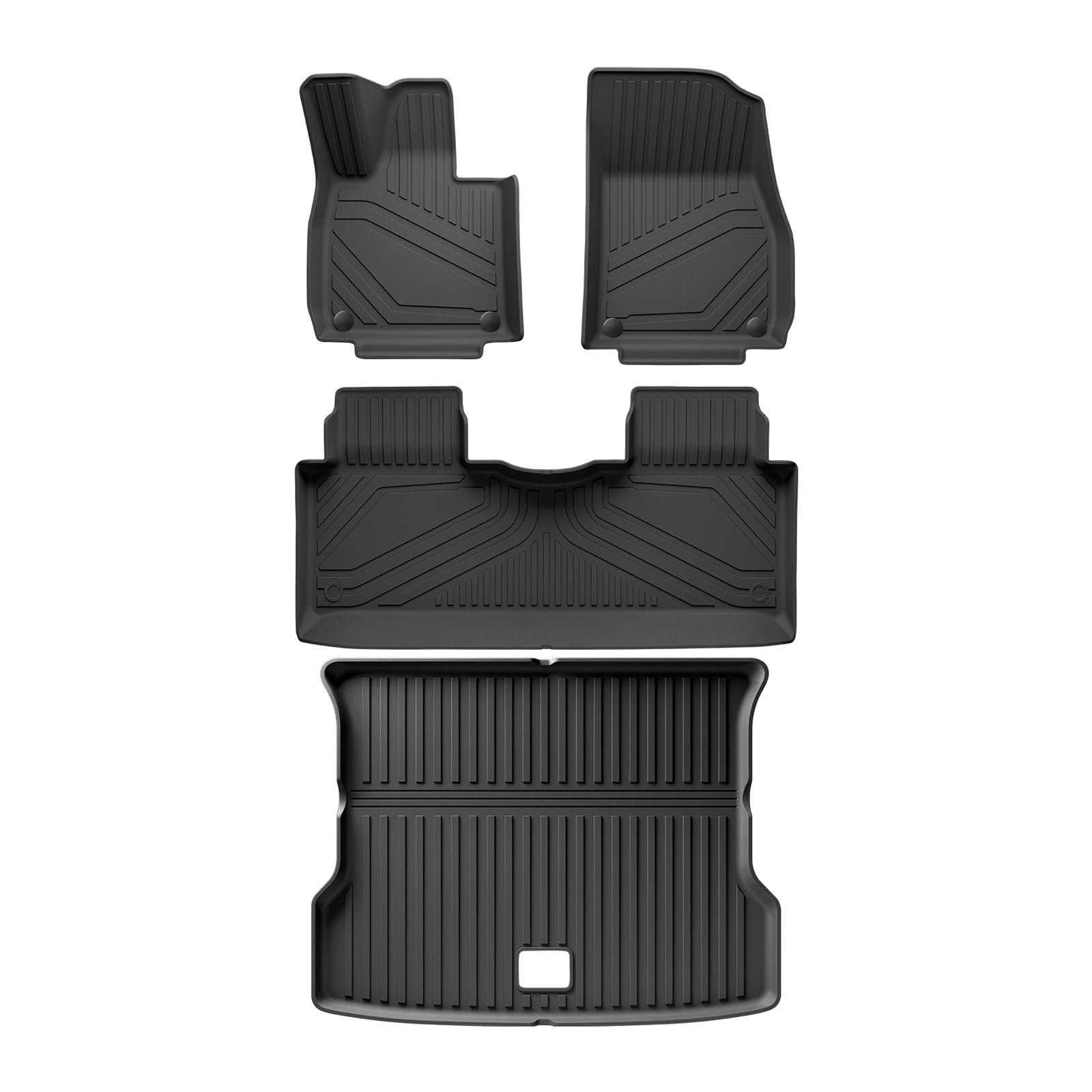 Automatten Auto Fußmatten Cargo Liner Kofferraum Pad TPE 3D Fußmatte Wasserdicht Geruchlos Tablett Set Für Xpeng Für G6 Fussmatten Auto(G6 LHD 4pcs) von DHDYJSA