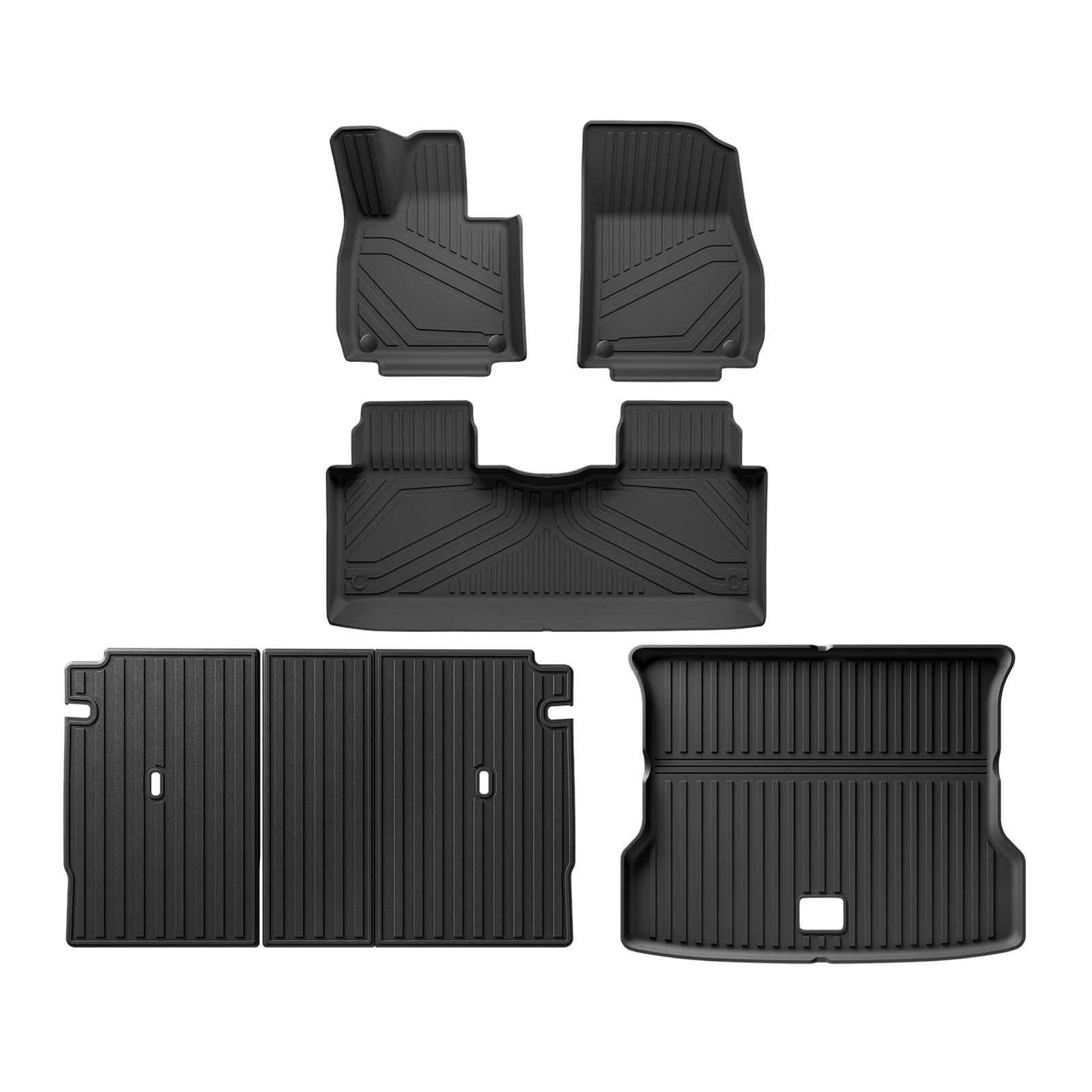 Automatten Auto Fußmatten Cargo Liner Kofferraum Pad TPE 3D Fußmatte Wasserdicht Geruchlos Tablett Set Für Xpeng Für G6 Fussmatten Auto(G6 LHD 6pcs) von DHDYJSA