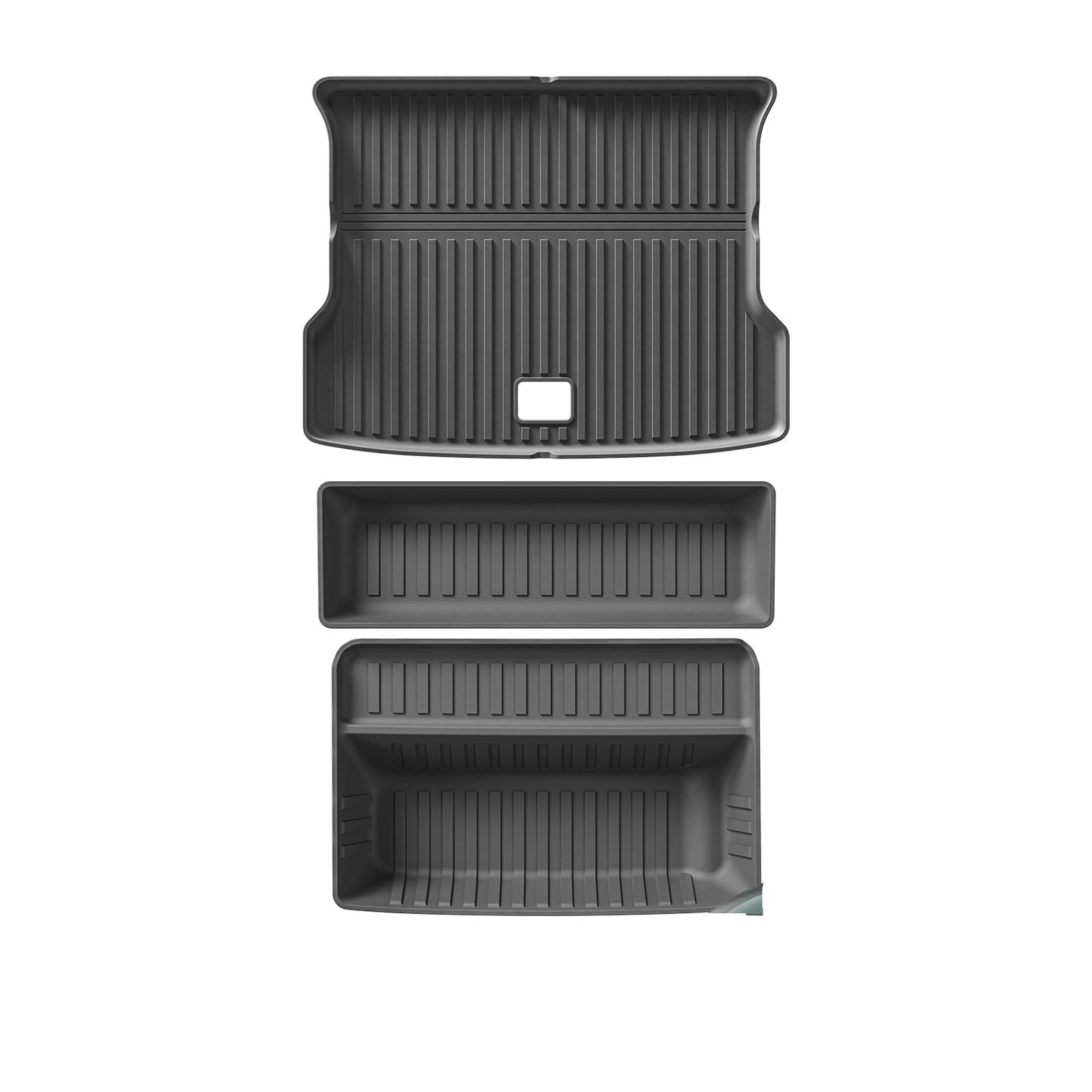 Automatten Auto Fußmatten Cargo Liner Kofferraum Pad TPE 3D Fußmatte Wasserdicht Geruchlos Tablett Set Für Xpeng Für G6 Fussmatten Auto(G6 TRUNK 3pc) von DHDYJSA