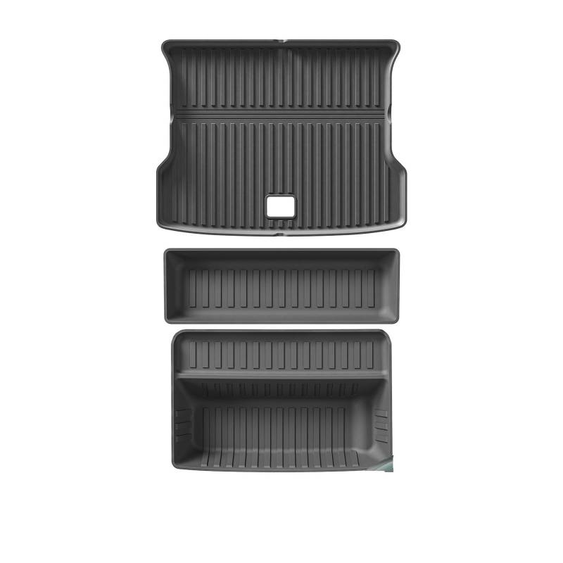 Automatten Auto Fußmatten Cargo Liner Kofferraum Pad TPE 3D Fußmatte Wasserdicht Geruchlos Tablett Set Für Xpeng Für G6 Fussmatten Auto(G6 TRUNK 3pc) von DHDYJSA