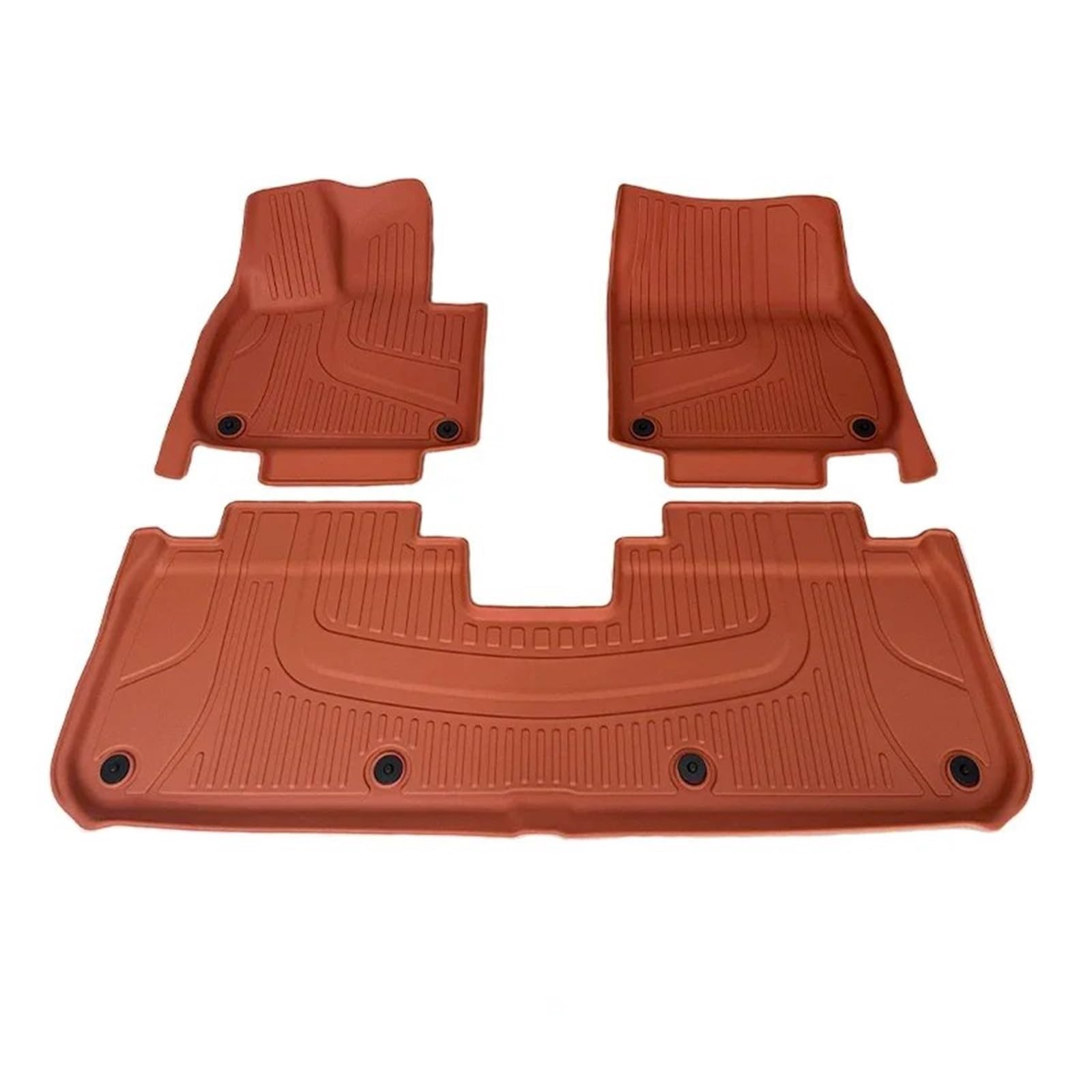 Automatten Auto-Fußmatten Für Lixiang Für L7 2023 2024 Wasserdicht Rutschfest TPE-Autoteppich Schwarze Bodeneinlagen Kofferraummatten Fussmatten Auto(2023 Left rudder Orange) von DHDYJSA