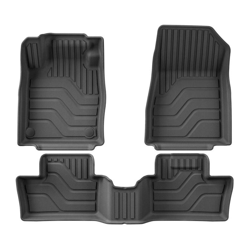 Automatten Auto Fußmatten Stamm Pad TPE 3D Fuß Matte Schwarz Links Hand Stick Für Nissan Für Juke 2022-2024 Fussmatten Auto(24JUKE LHD 3P) von DHDYJSA