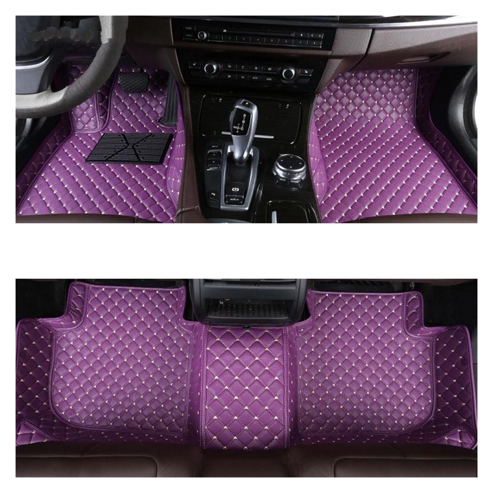 Automatten Auto Teppiche Fuß Coche Zubehör Benutzerdefinierte Auto Fußmatten Für Toyota Für Land Für Cruiser 100 200 300 Fussmatten Auto(Purple,1997-2006) von DHDYJSA