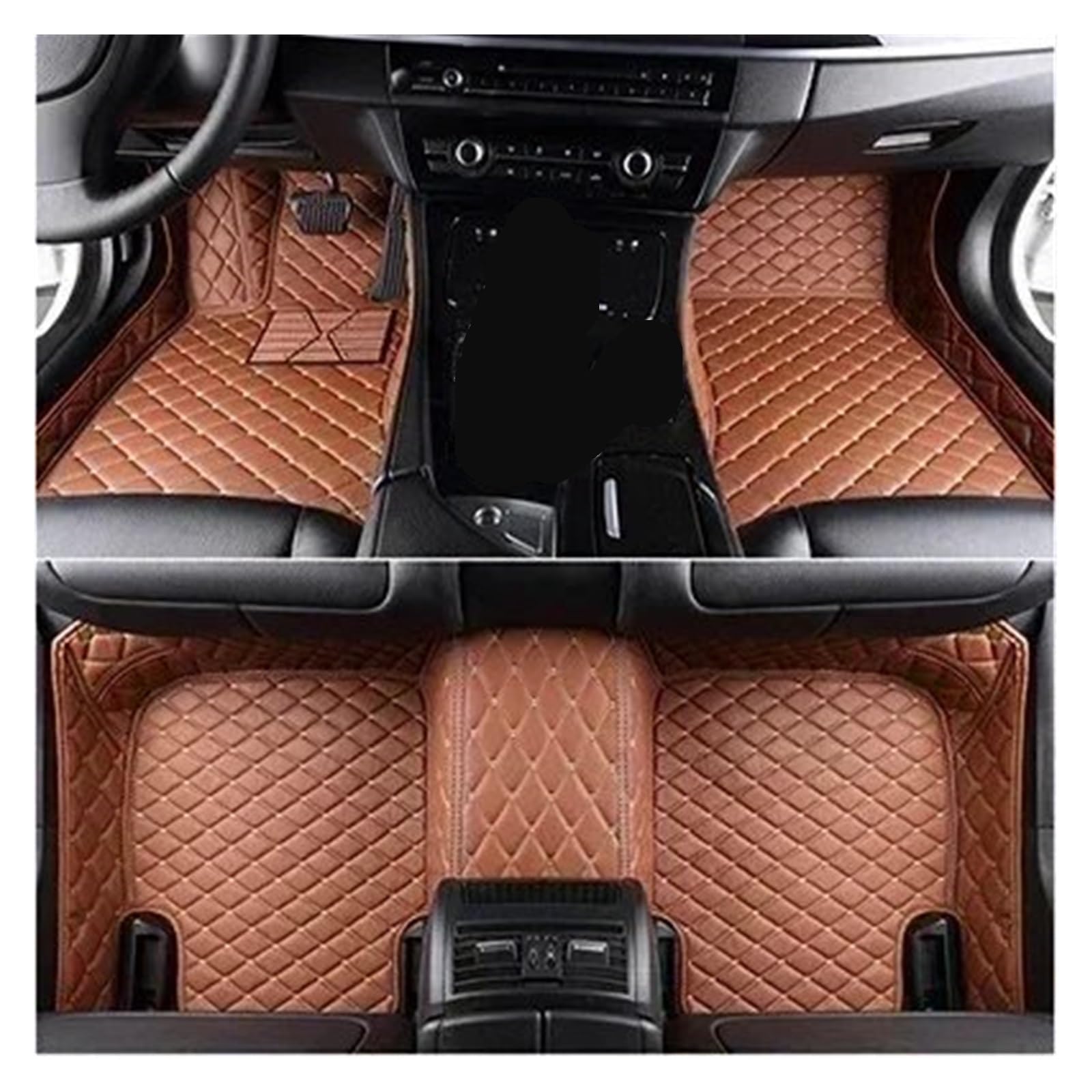 Automatten Benutzerdefinierte 3D-Auto-Fußmatten Mit Vollständiger Abdeckung Für Skoda Für Kodiaq 7 Sitz 2016–2023 Für Karoq 2017–2023 Für KAMIQ 2018–2023 Fussmatten Auto(Brown for Karoq 17-23) von DHDYJSA