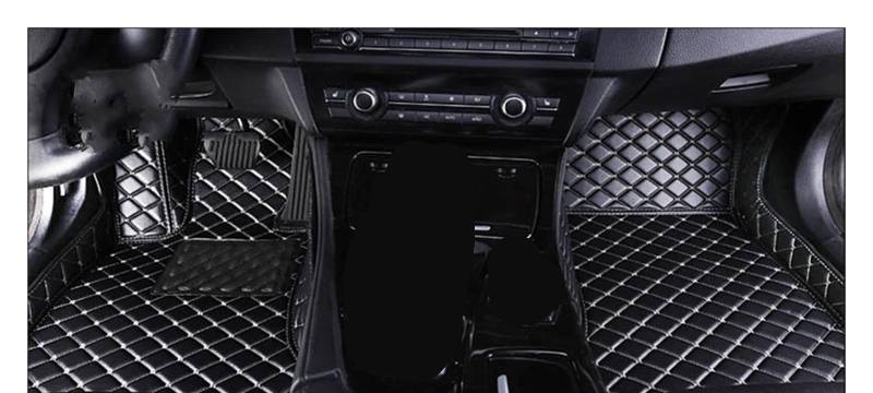 Automatten Benutzerdefinierte Auto Fußmatten Auto Teppiche Fuß Coche Zubehör Für Hyundai Für I30 2007 2008 2009 2010 2011 2012 Fussmatten Auto(Black beige) von DHDYJSA