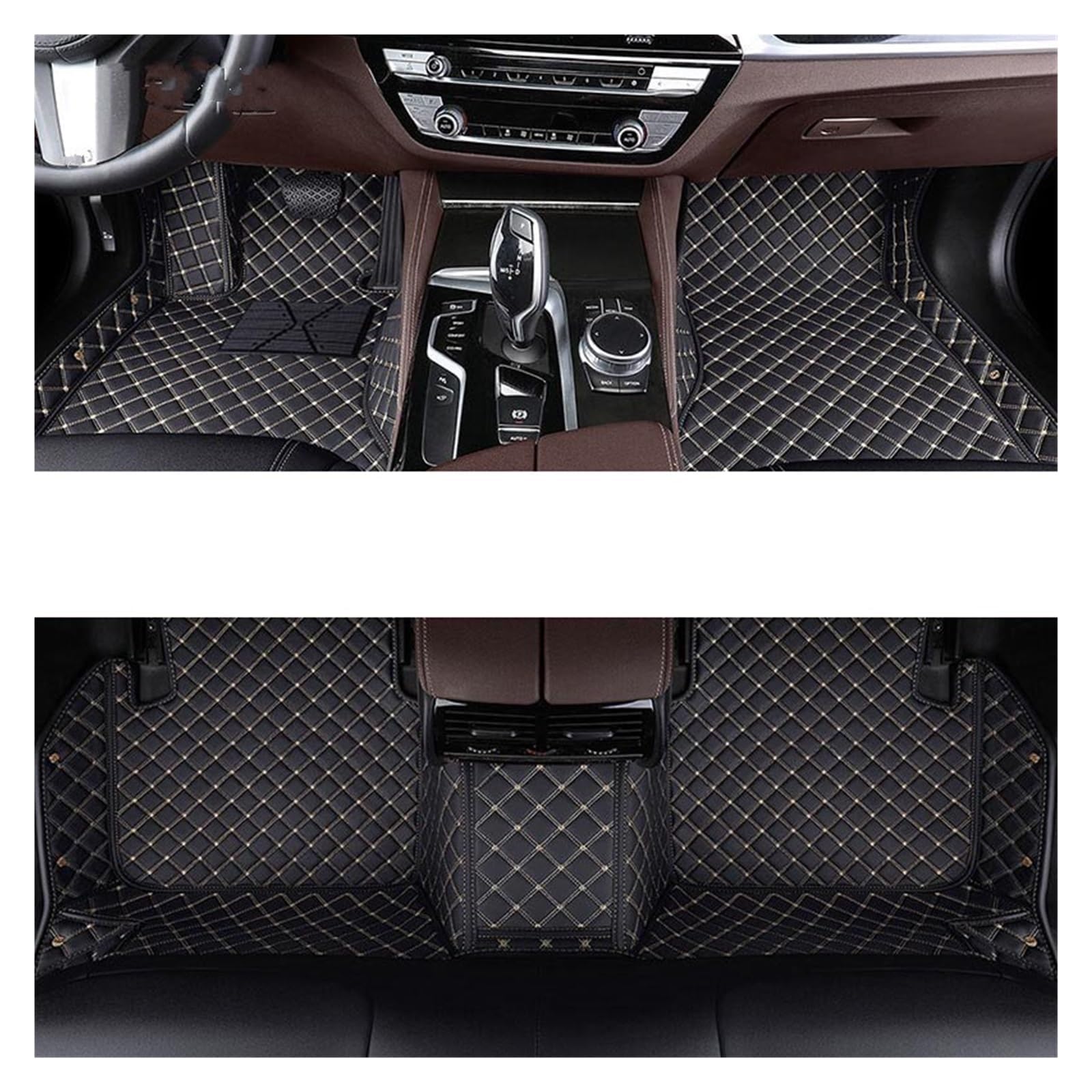 Automatten Benutzerdefinierte Auto Fußmatten Für Benz Für ML Für W164 Für W166 2005-2017 Auto Teppiche Fuß Coche Zubehör Fussmatten Auto(Black-beige,2005-2011 For W164) von DHDYJSA