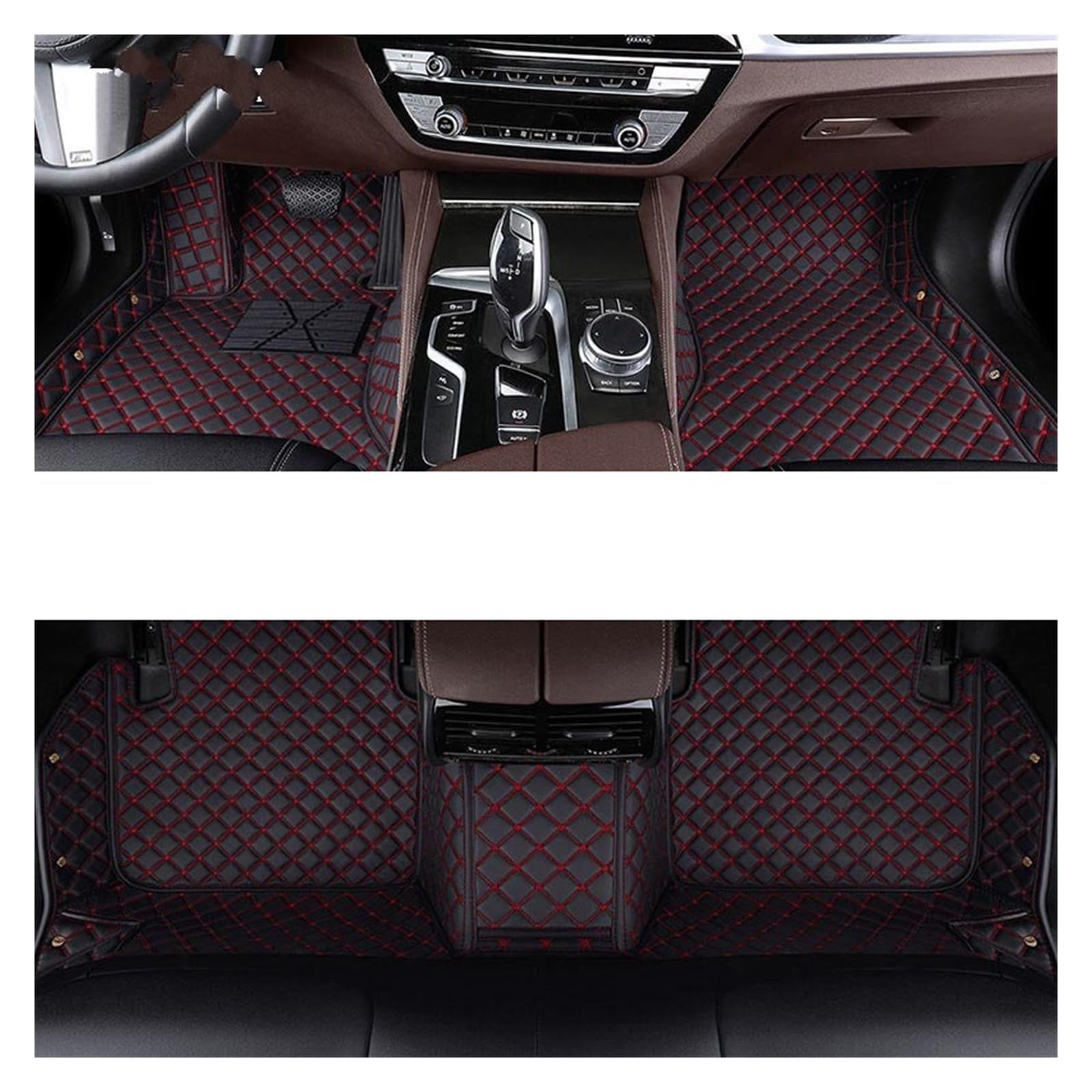 Automatten Benutzerdefinierte Auto Fußmatten Für Benz Für ML Für W164 Für W166 2005-2017 Auto Teppiche Fuß Coche Zubehör Fussmatten Auto(Black-red,2005-2011 For W164) von DHDYJSA