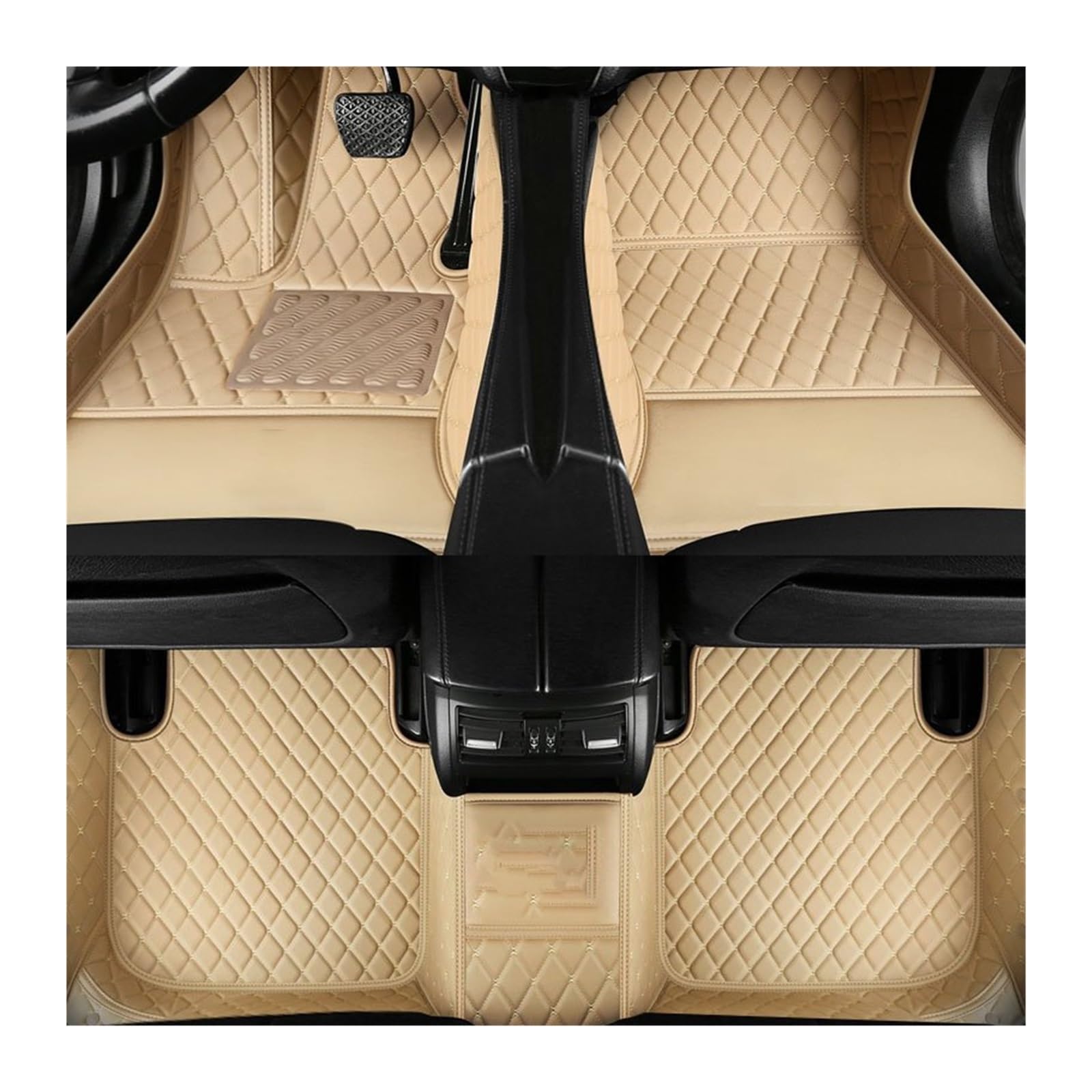 Automatten Benutzerdefinierte Auto-Fußmatten Für Lexus Für RX300 Für RX350 Für RX400h Für RX450h 2007–2015 Jahre Innenausstattung Fussmatten Auto(Beige 5 seat) von DHDYJSA