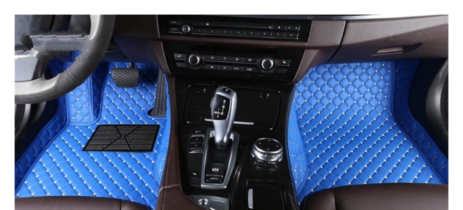 Automatten Benutzerdefinierte Auto-Fußmatten Für VW Für Tiguan 2007–2023 Auto-Teppiche Fußmatten Coche-Zubehör Fussmatten Auto(Blue,2007-2016) von DHDYJSA