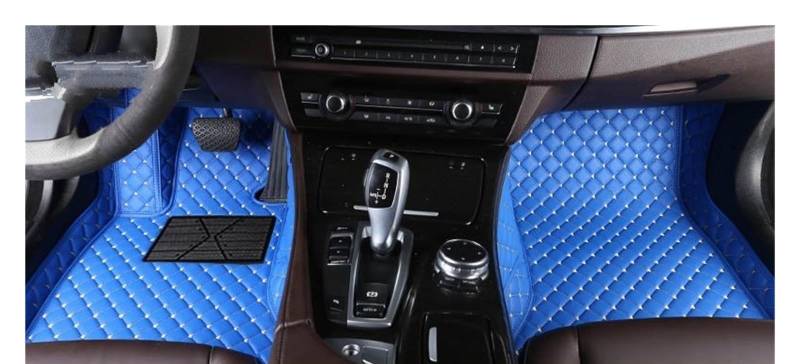 Automatten Benutzerdefinierte Auto-Fußmatten Für VW Für Tiguan 2007–2023 Auto-Teppiche Fußmatten Coche-Zubehör Fussmatten Auto(Blue,2007-2016) von DHDYJSA