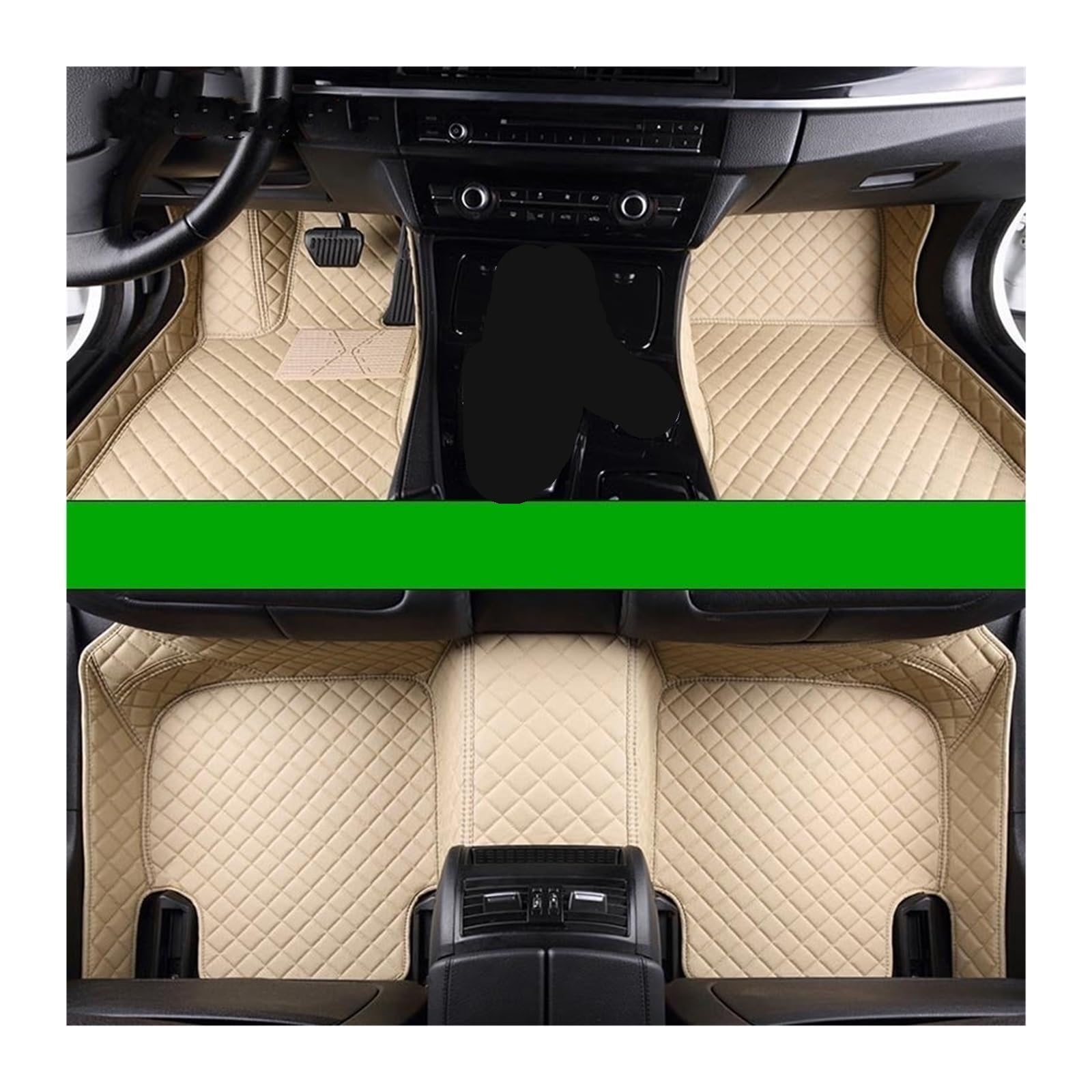 Automatten Benutzerdefinierte Auto-Fußmatten Für VW Für Tiguan 2007–2023 Autoteppiche Fußmatten Zubehör Fussmatten Auto(Beige,2007-2016) von DHDYJSA