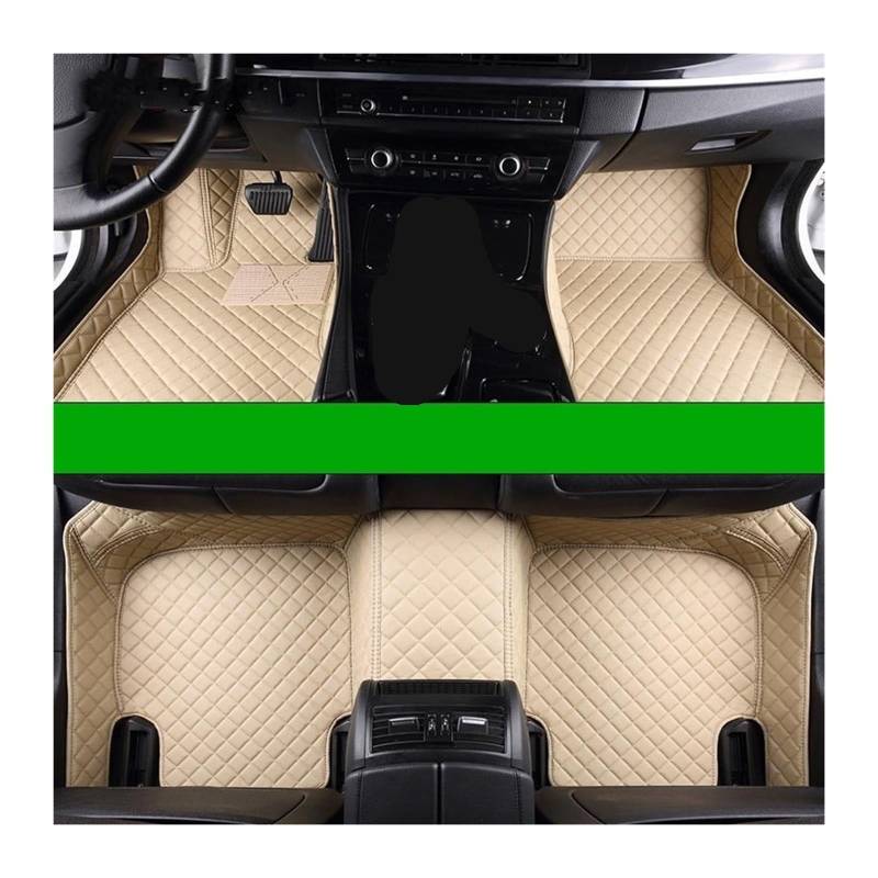 Automatten Benutzerdefinierte Auto-Fußmatten Für VW Für Tiguan 2007–2023 Autoteppiche Fußmatten Zubehör Fussmatten Auto(Beige,2007-2016) von DHDYJSA