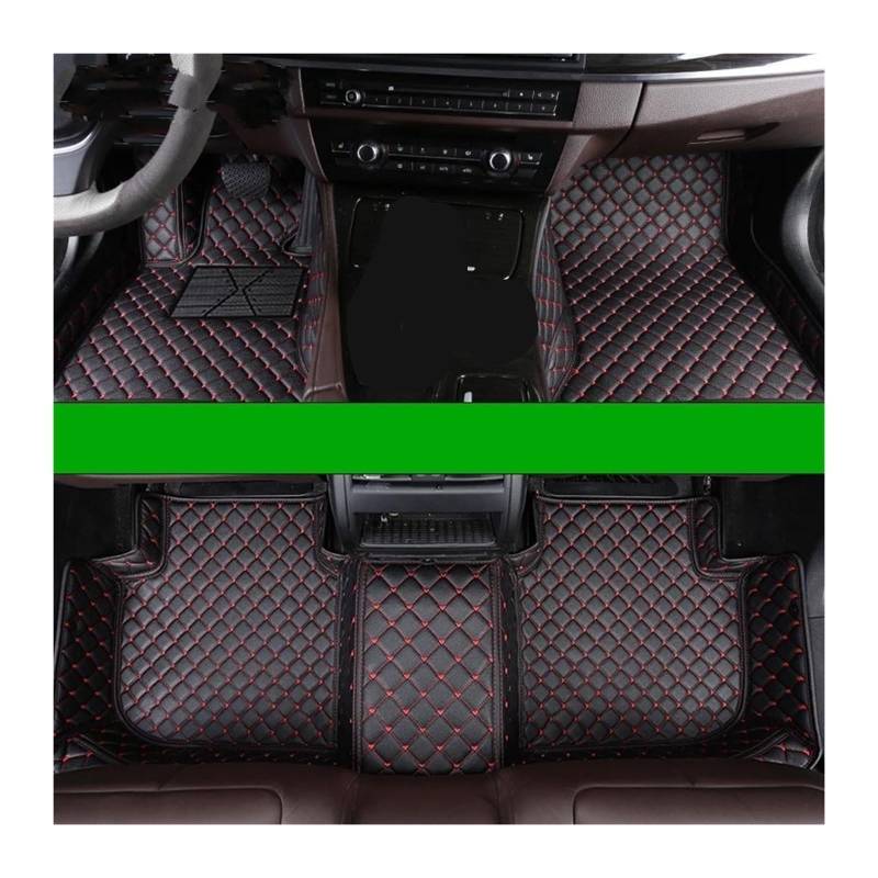 Automatten Benutzerdefinierte Auto-Fußmatten Für VW Für Tiguan 2007–2023 Autoteppiche Fußmatten Zubehör Fussmatten Auto(Black Red,2017-2023) von DHDYJSA