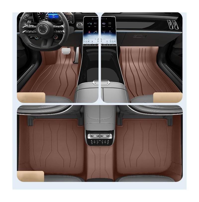 Automatten Benutzerdefinierte Komplettes Set Leder Auto Fußmatten Automatte Innenausstattung Automatte Innenzubehör Für Maserati Für Levante 2016-2021 Fussmatten Auto(C 5 PCS) von DHDYJSA