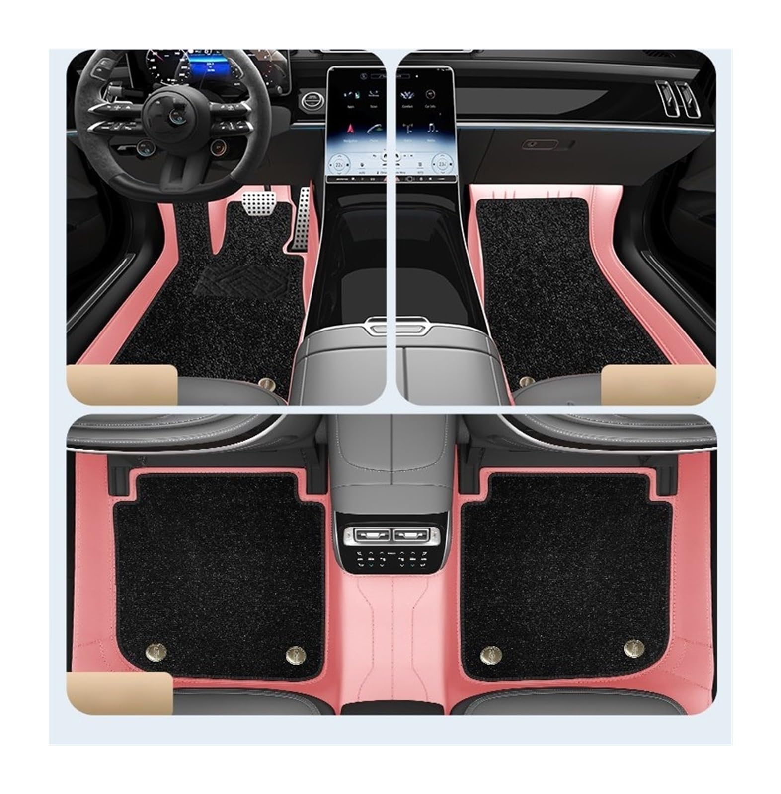 Automatten Benutzerdefinierte Komplettes Set Leder Auto Fußmatten Automatte Innenausstattung Automatte Innenzubehör Für Maserati Für Levante 2016-2021 Fussmatten Auto(F 7 PCS) von DHDYJSA