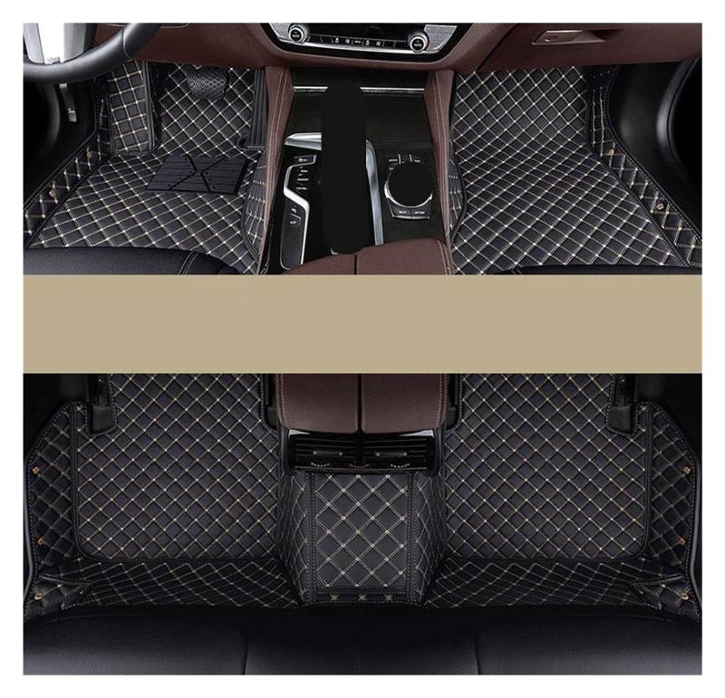 Automatten Custom Car Fußmatten Auto Teppiche Fuß Coche Zubehör Für Lexus Für GX Für GX460 Für GX470 2001-2023 Fussmatten Auto(Black-beige,2010-2023) von DHDYJSA