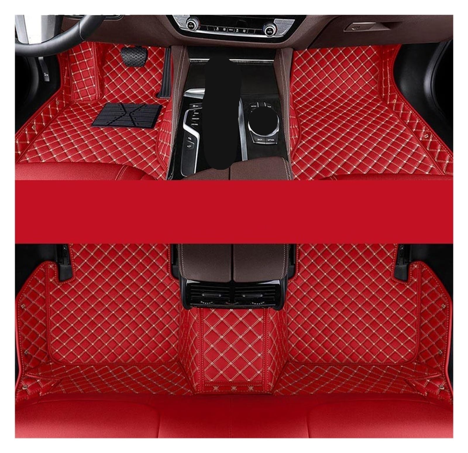 Automatten Custom Car Fußmatten Auto Teppiche Fuß Coche Zubehör Für Lexus Für GX Für GX460 Für GX470 2001-2023 Fussmatten Auto(Red,2001-2009) von DHDYJSA