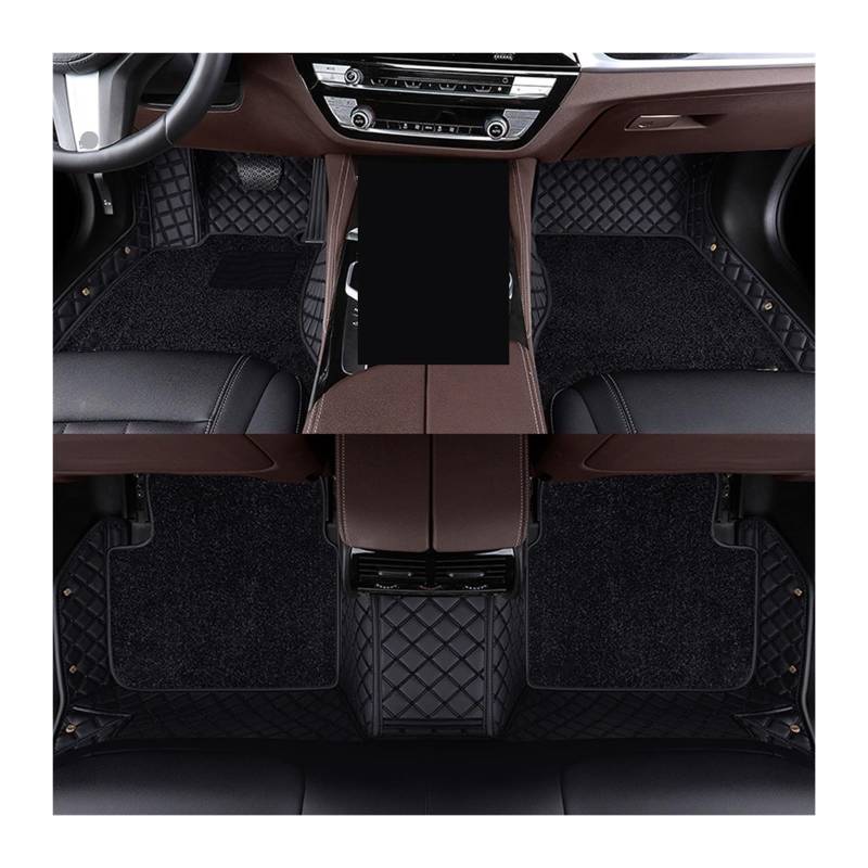 Automatten Doppelschichtige Auto-Fußmatten Für X3 Für E83 2003–2010 Für F25 2011–2017 Für G01 2018–2023 Fussmatten Auto(All black,For E83 2003-2010) von DHDYJSA