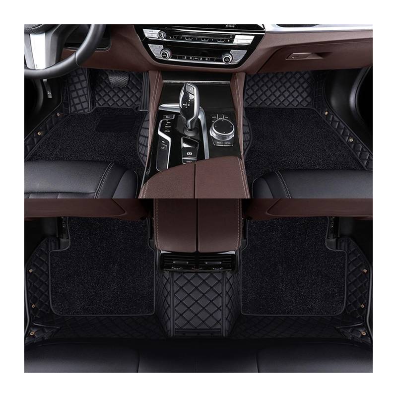 Automatten Doppelschichtige Auto-Fußmatten Für X3 Für E83 2003–2010 Für F25 2011–2017 Für G01 2018–2023 Fussmatten Auto(All black,For E83 2003-2010) von DHDYJSA